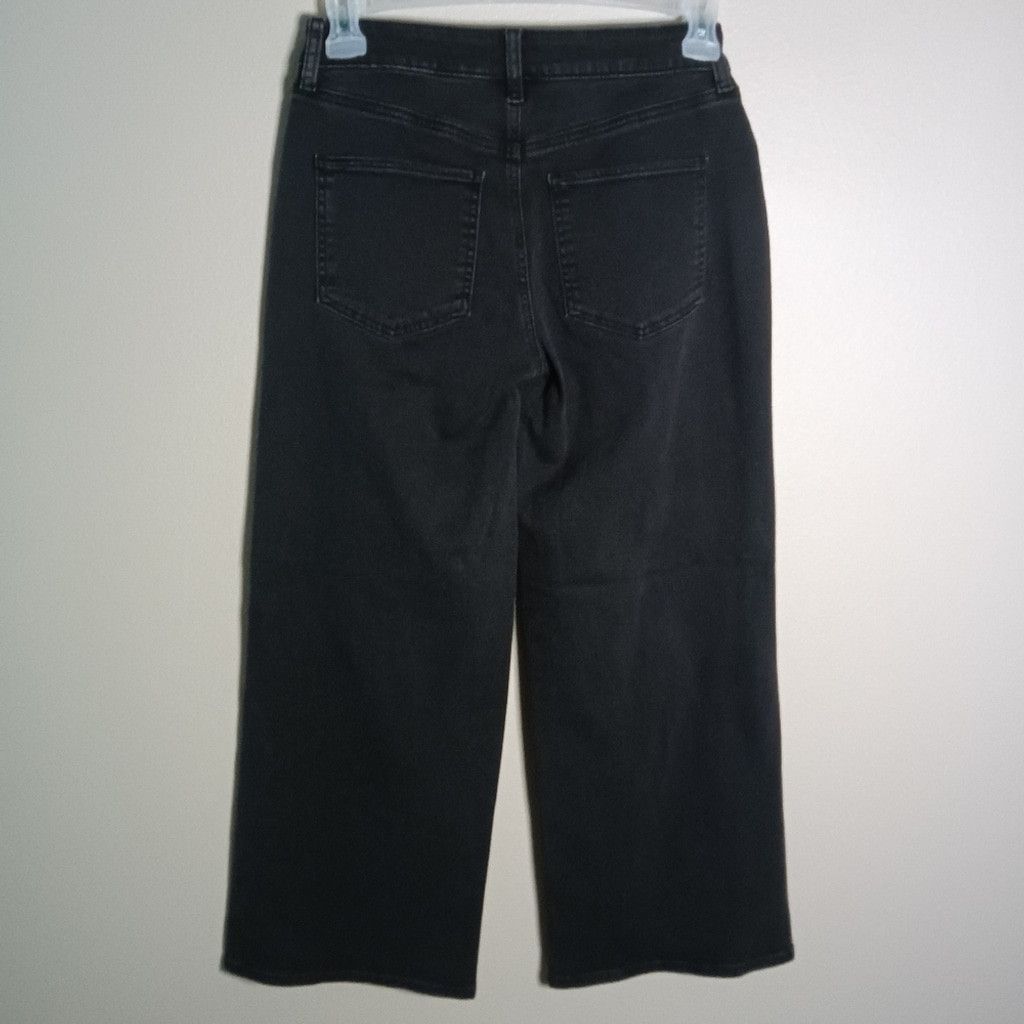 Venus Venus Wide Leg Jeans Black High Rise Petite 6P NWT Size 28" / US 6 / IT 42 - 4 Thumbnail