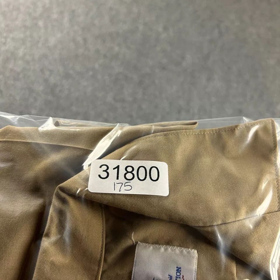 Other DSCP Shirt Mens 15.5 Beige Button Up Uniform Short Sleeve Size US S / EU 44-46 / 1 - 6 Thumbnail