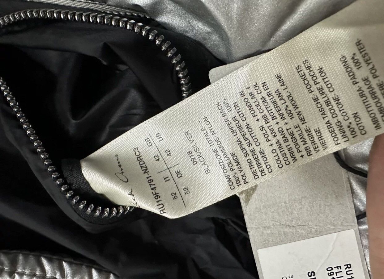 Rick Owens Rick Owen RO Black Silver Down Collar Zipper Jacket Size US L / EU 52-54 / 3 - 8 Thumbnail