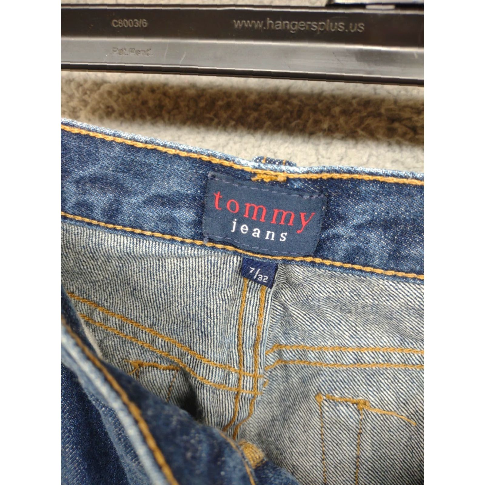 Vintage VINTAGE Tommy Jeans Size 7/32 Straight Leg Mid Rise 100% Cotton Pants Blue Womens Jeans 90s Street Size 28" / US 6 / IT 42 - 7 Thumbnail
