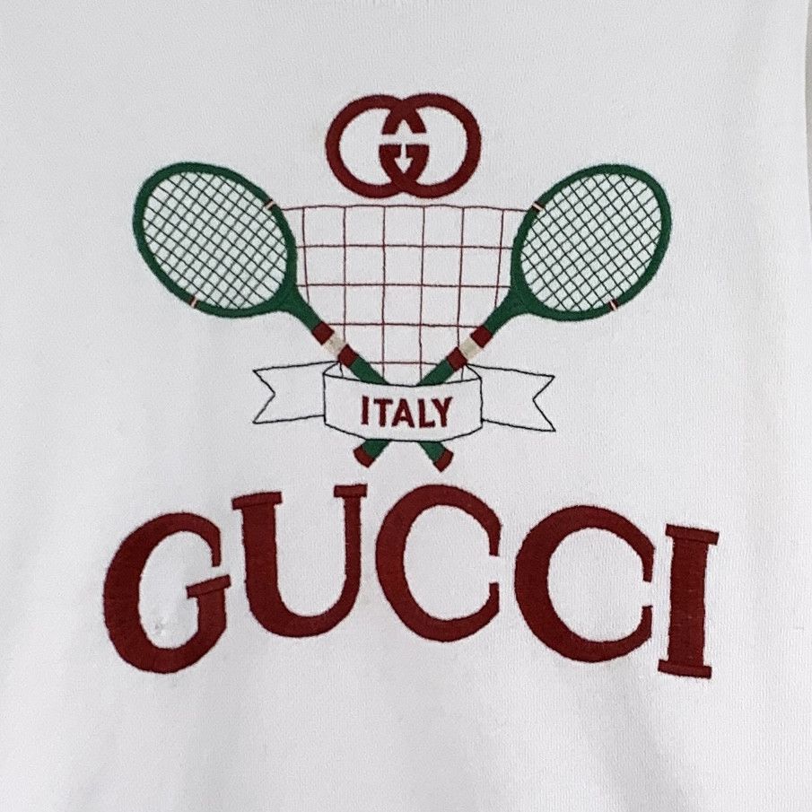 Gucci Gucci Tennis Logo Sweatshirt White (S) Size US S / EU 44-46 / 1 - 4 Thumbnail