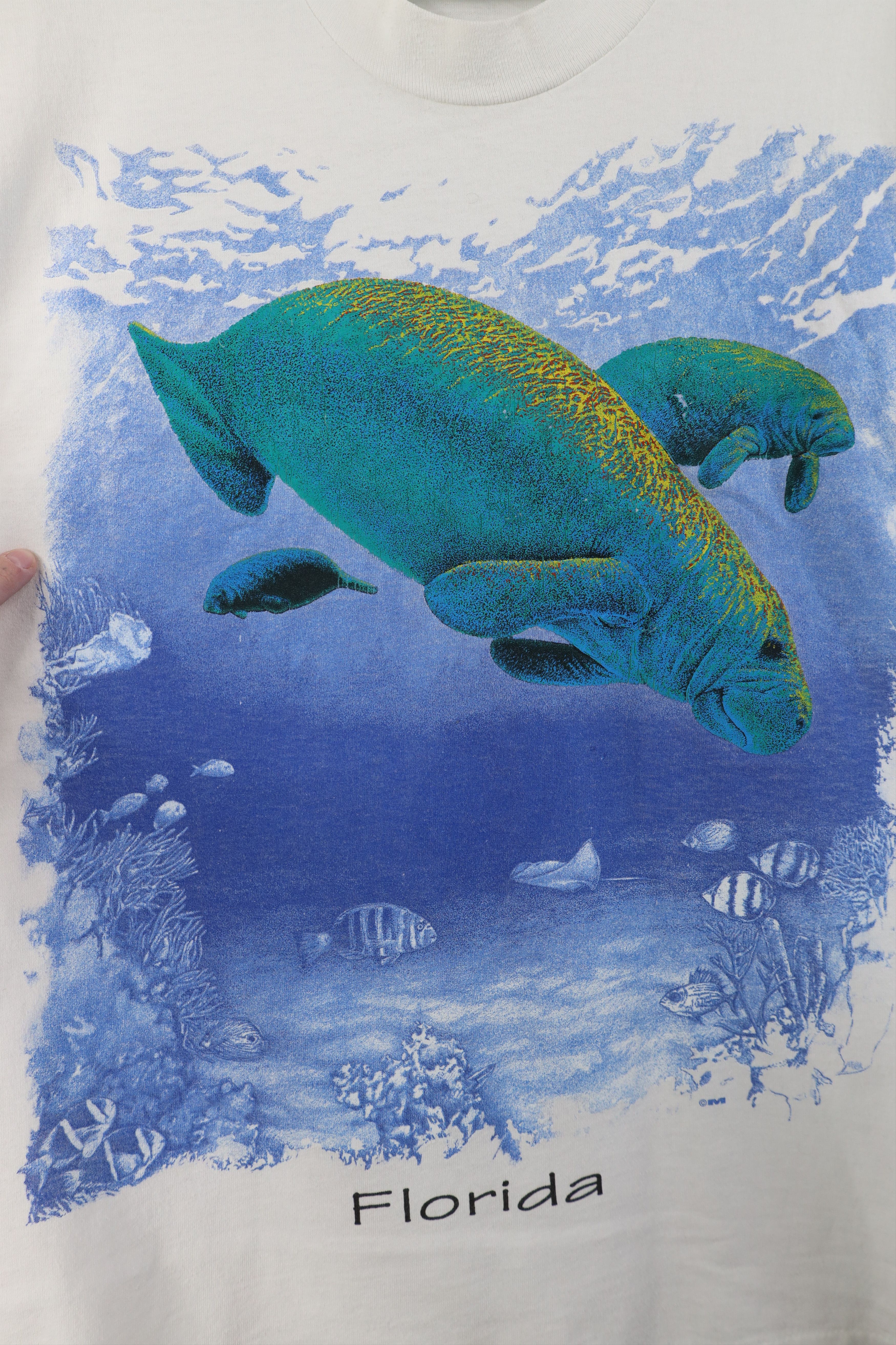 Vintage Vintage 90s Streetwear Sea Manatee Florida T-Shirt USA Size M / US 6-8 / IT 42-44 - 4 Thumbnail