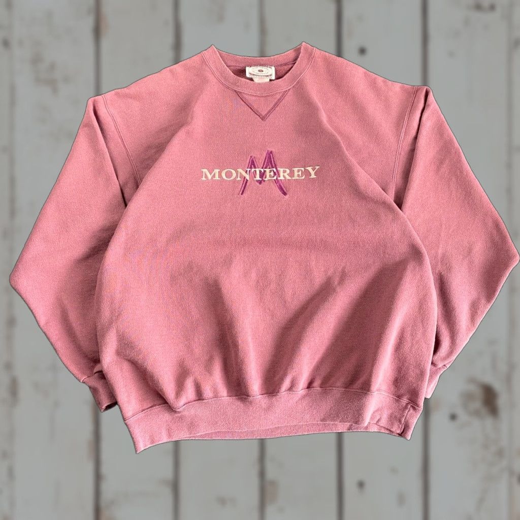 Vintage VINTAGE Time Square Sportswear Monterey Ca Crewneck Sweatshirt XL Red Cotton Polyester Embroidered USA 90s Sweatshirt Adults Unisex Mens Womens Size US XL / EU 56 / 4 - 1 Thumbnail