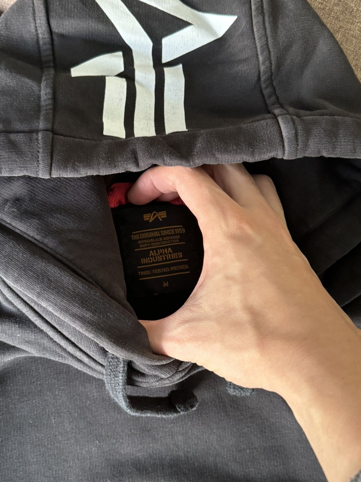 Alpha Industries Vintage Alpha Industries big logo hoodie Size US M / EU 48-50 / 2 - 12 Thumbnail