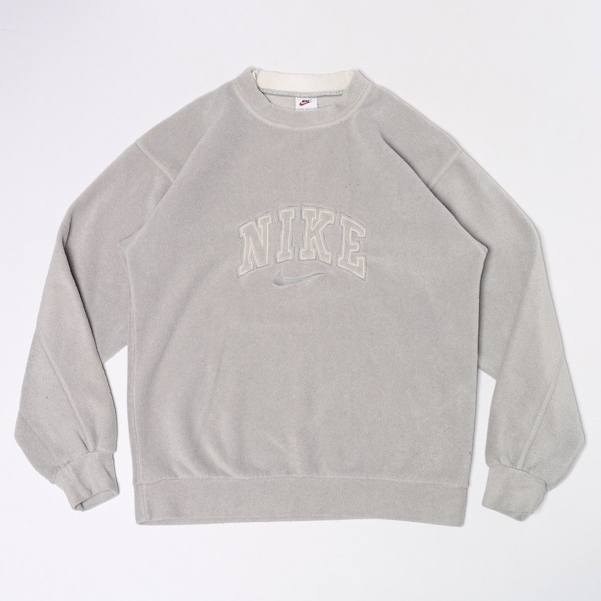 Nike Nike Gray Fleece Sport Sweatshirt Vintage Big Center Logo 90 Size US M / EU 48-50 / 2 - 2 Thumbnail
