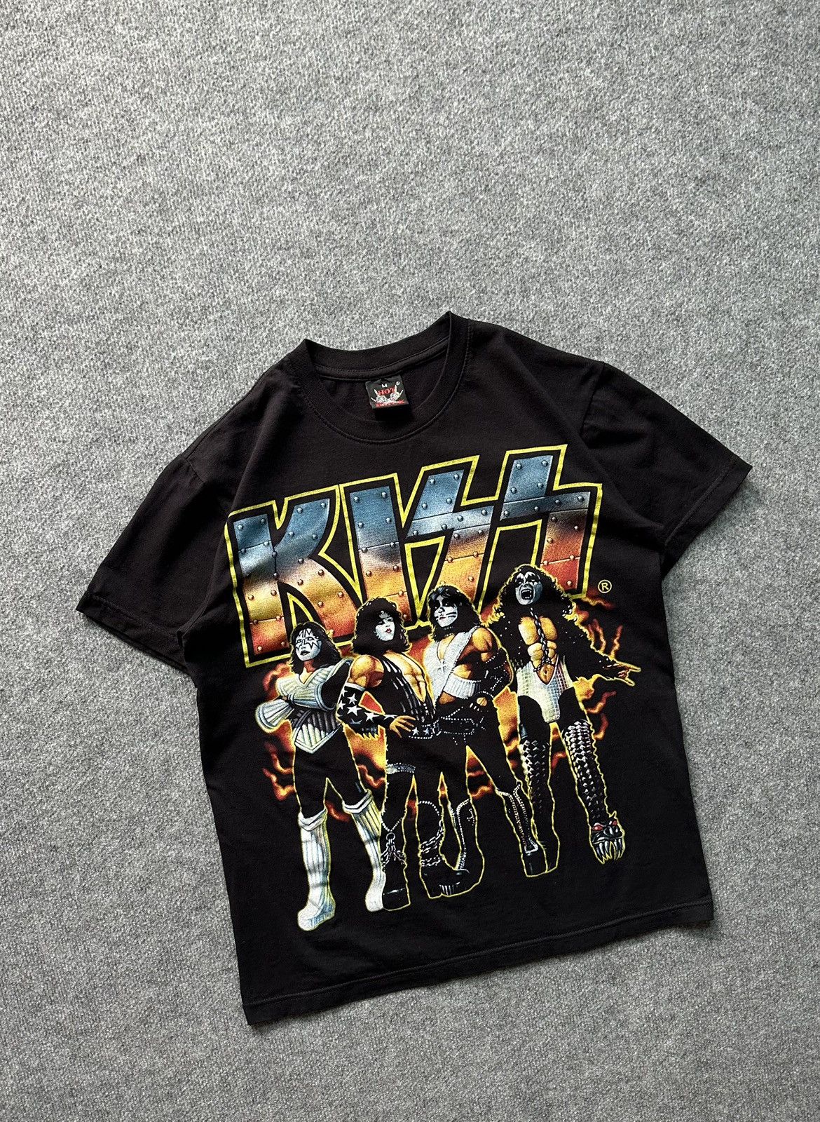 Band Tees × KISS × Vintage Vintage very rare T-shirt KISS big print hot rock Size US M / EU 48-50 / 2 - 1 Thumbnail