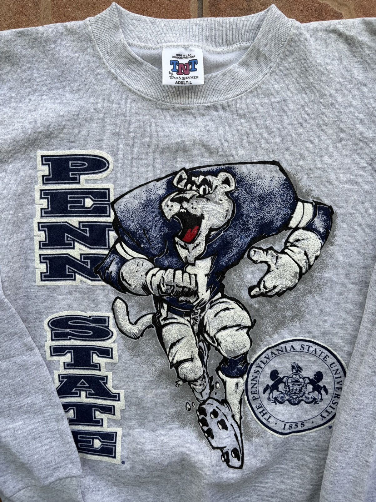 Other Vintage Rare Penn State puff print crewneck pullover sweater Size US L / EU 52-54 / 3 - 2 Thumbnail