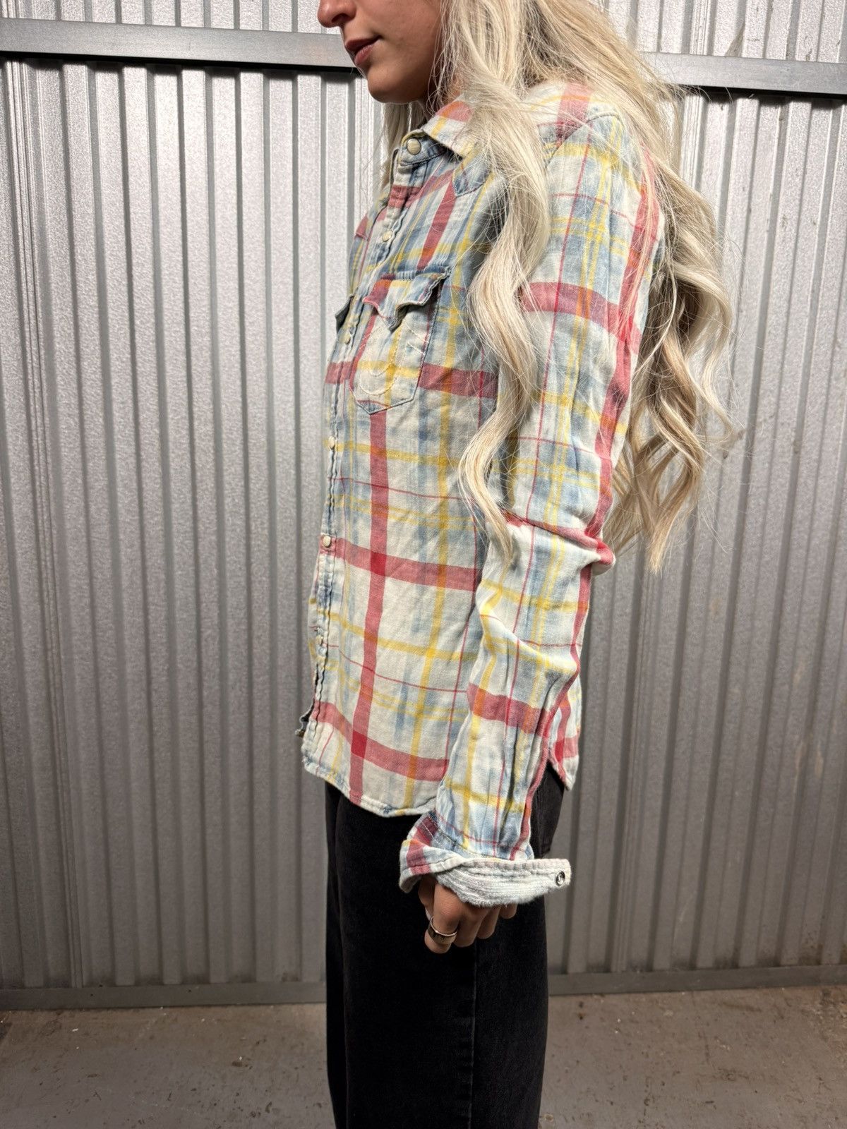 True Religion True Religion Pearl Snap Plaid Button up Western Shirt Size S / US 4 / IT 40 - 2 Thumbnail
