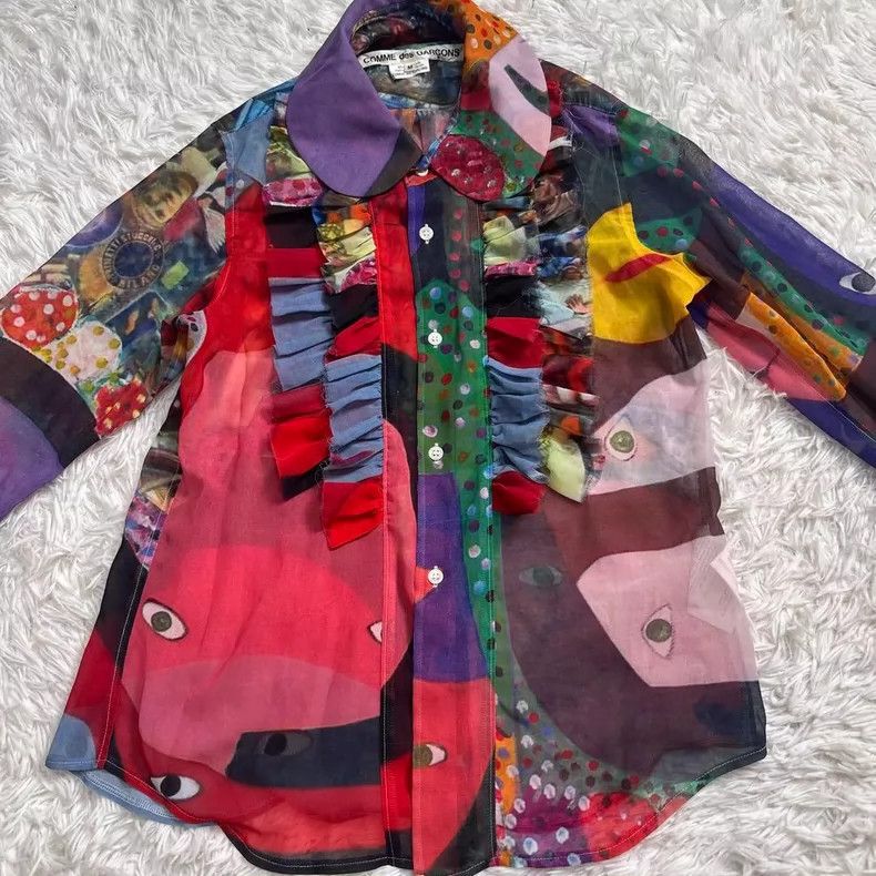 Comme des Garcons Comme Des Garcons Crew Neck Patchwork Shirt Size M / US 6-8 / IT 42-44 - 1 Thumbnail