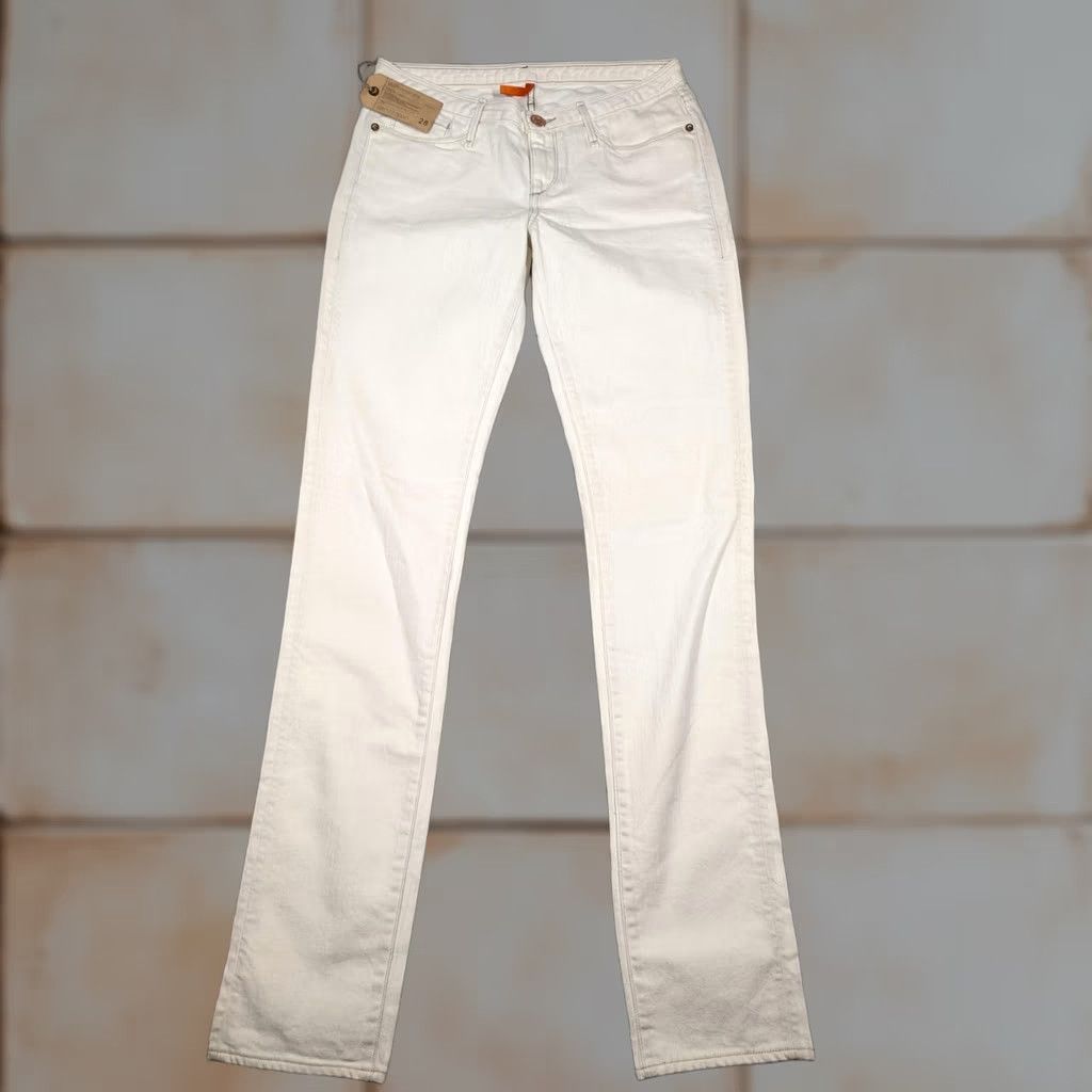 Vintage VINTAGE Earnest Sewn Jeans Womens 28 White Hampton Straight Leg Zip Fly 00s Size 28" / US 6 / IT 42 - 1 Thumbnail
