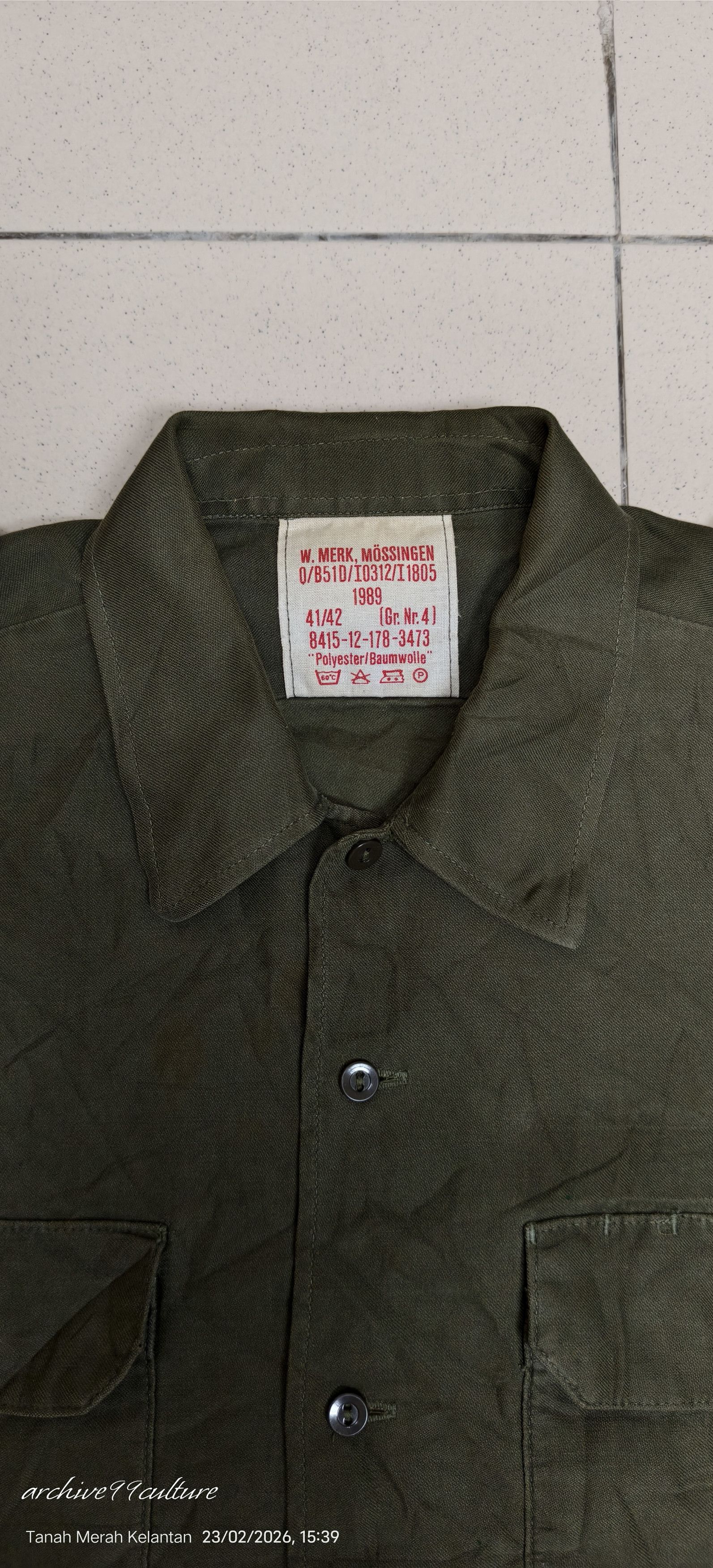 Vintage Vintage 1989 West German Army Field Shirt Size US L / EU 52-54 / 3 - 5 Thumbnail
