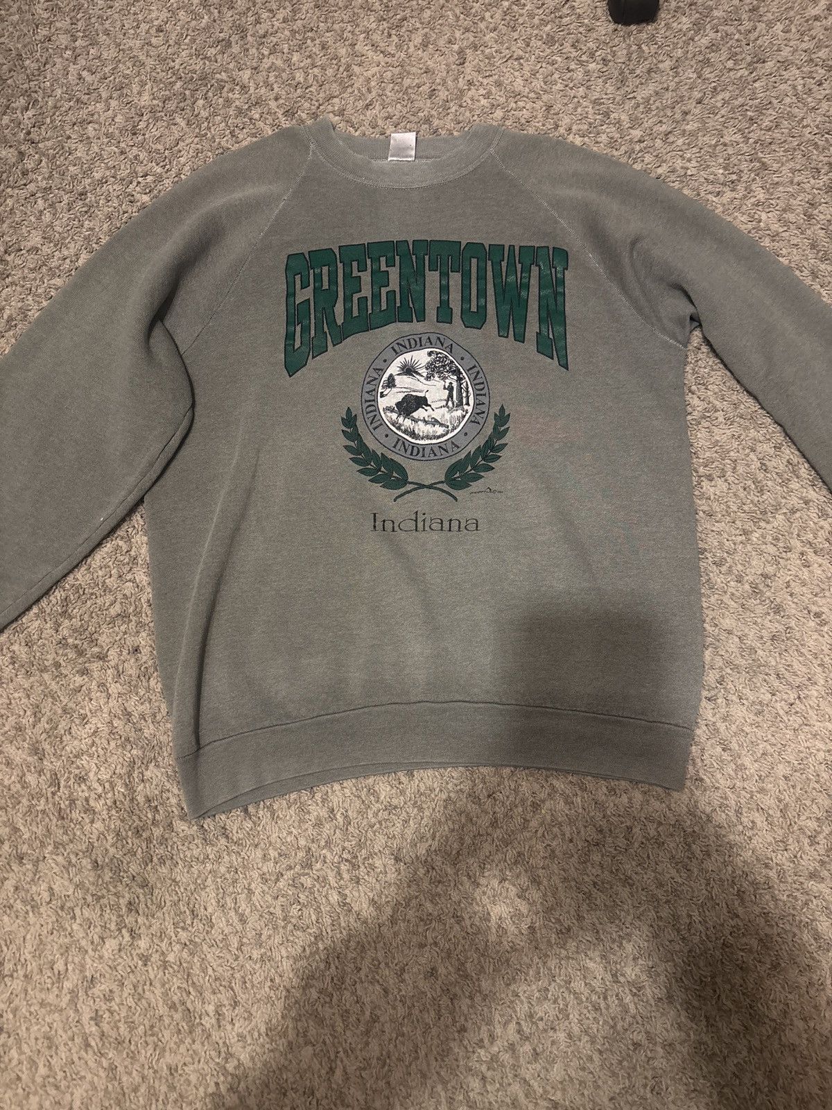 Vintage “Green town Indiana” Vintage Sweatshirt Size US XXL / EU 58 / 5 - 1 Thumbnail