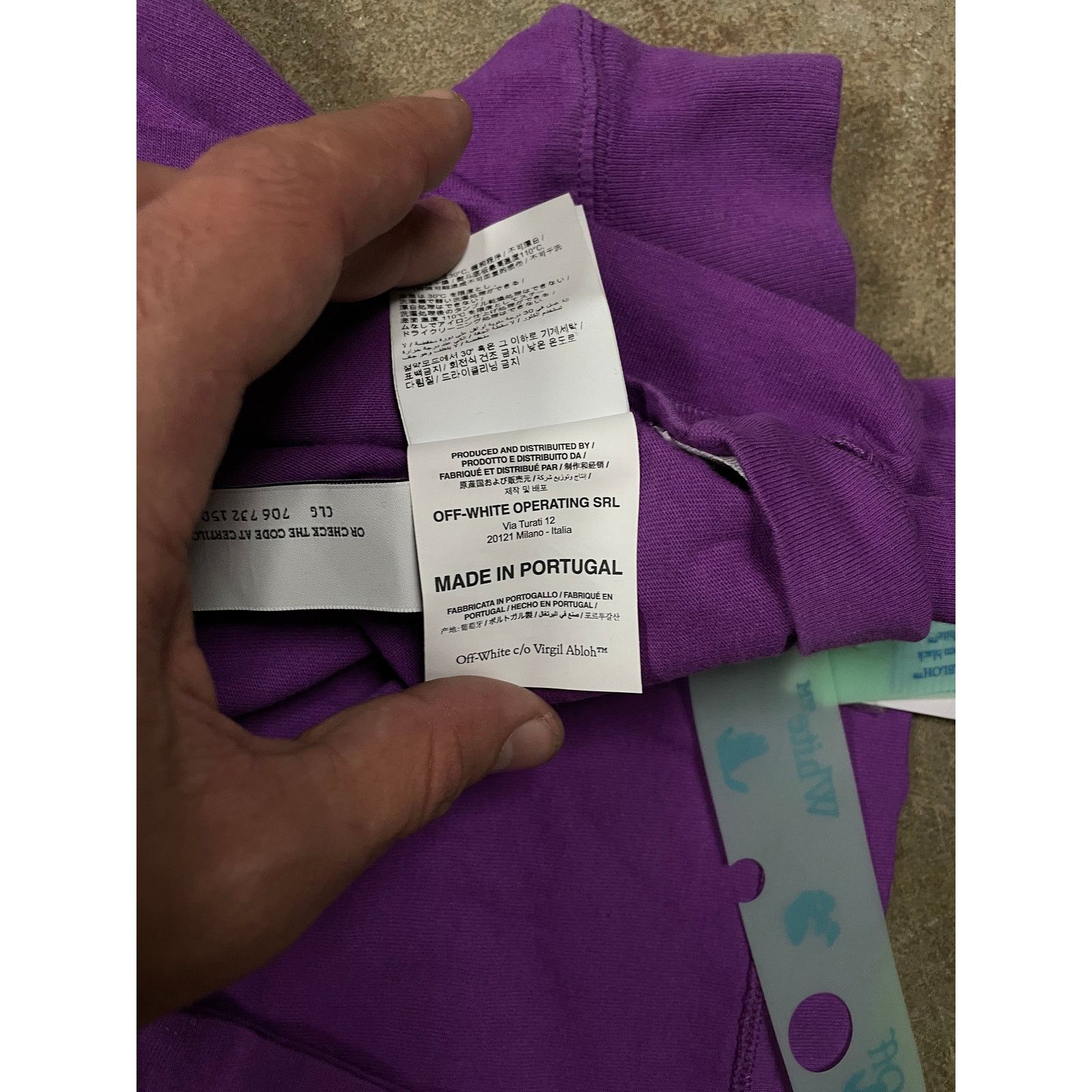 Off-White Off White Purple Jumbo Arrow Double LS Tee XL Size US XL / EU 56 / 4 - 8 Thumbnail