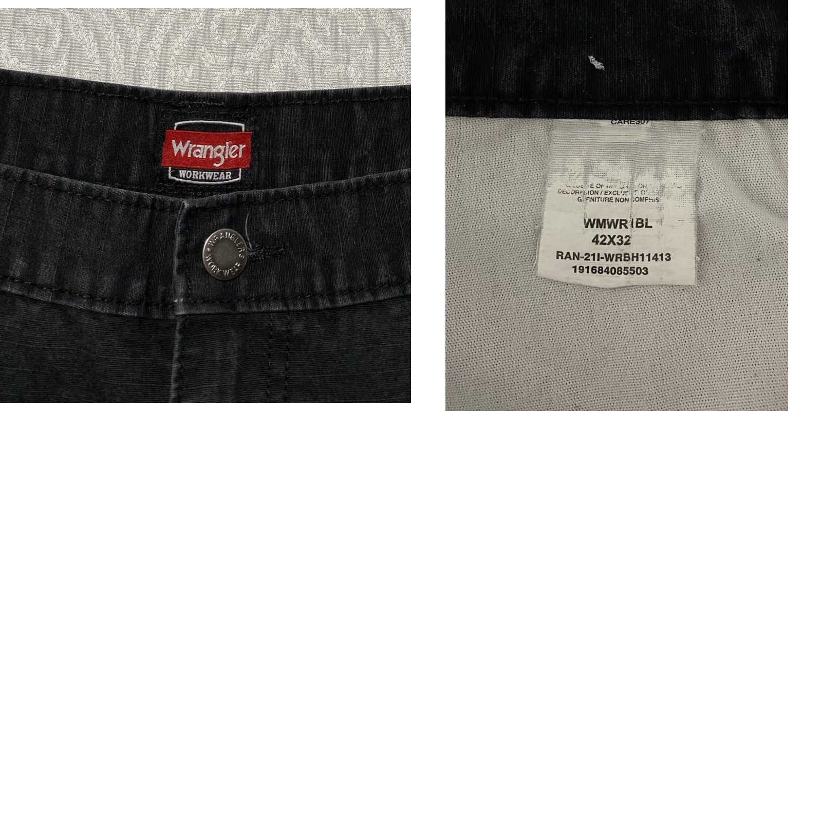 Wrangler Wrangler Workwear Carpenter Pants Mens 42x32 Black Cargo Relaxed Fit Utility Pants Mens Wrangler RIGGS Workwear Size US 42 / EU 58 - 8 Thumbnail