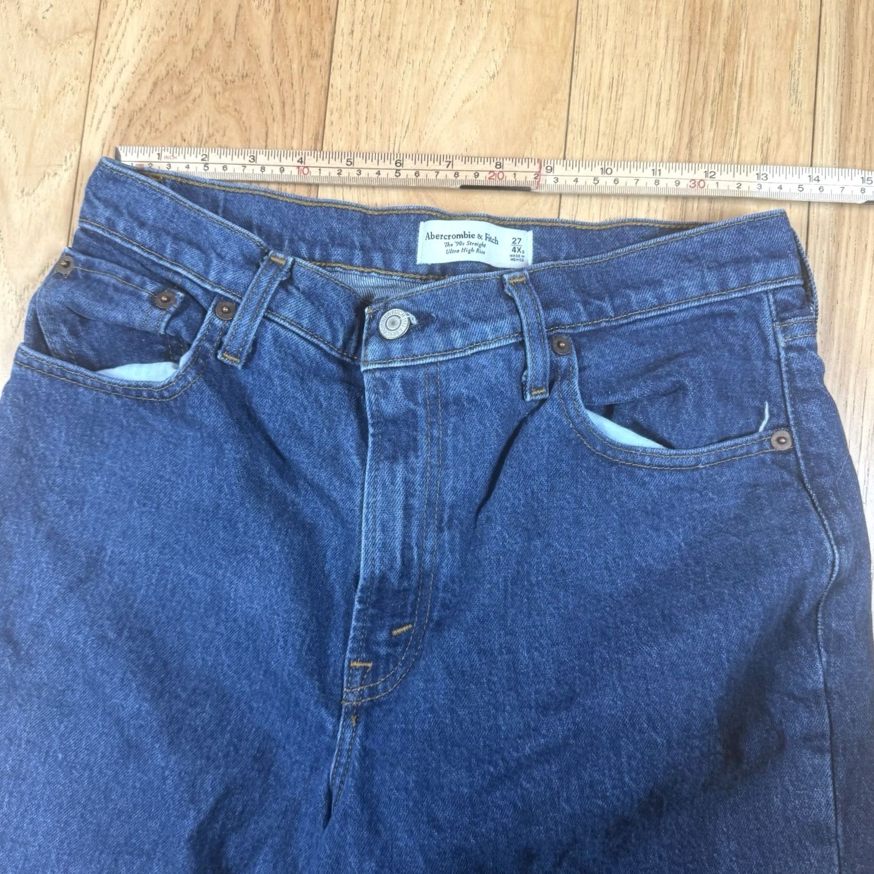 Abercrombie & Fitch VINTAGE Abercrombie & Fitch Jeans 90s Straight Ultra High Rise Women 27 Blue 4xs Women Jeans 27 Regular 90s Womens Size 27" / US 4 / IT 40 - 6 Thumbnail