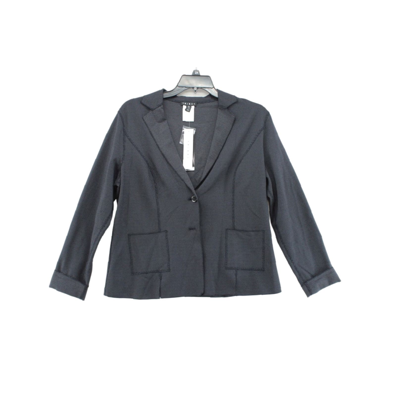 J Brand NWT Tribal Brand Blazer Jacket Women's Large Black Polka Dots Business Stretch Jacket Size L / US 10 / IT 46 - 1 Thumbnail