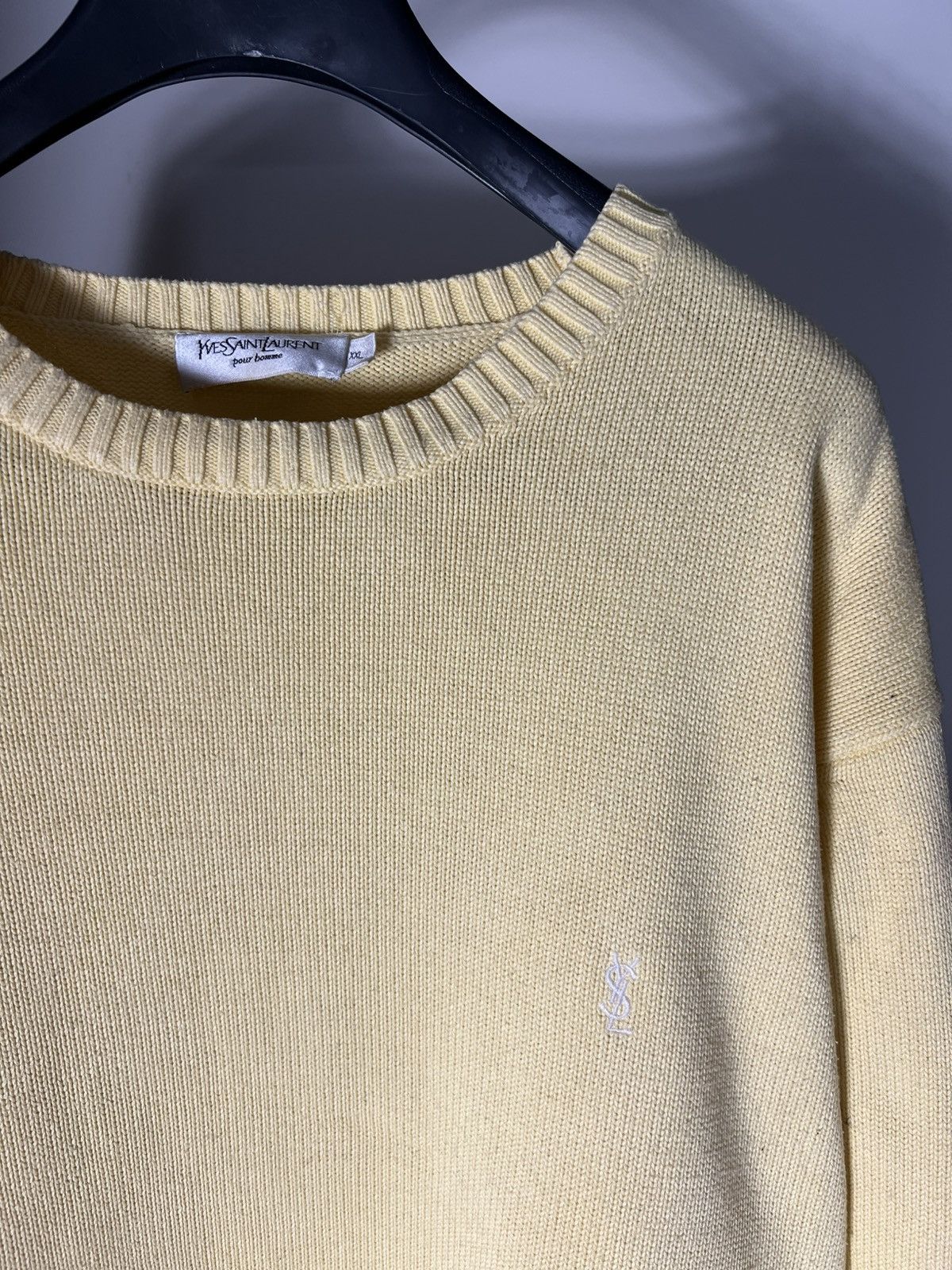 Saint Laurent Paris VERY RARE YVES SAINT LAURENT SWEATER KNIT LUXURY RETRO 90s Size US XXL / EU 58 / 5 - 3 Thumbnail