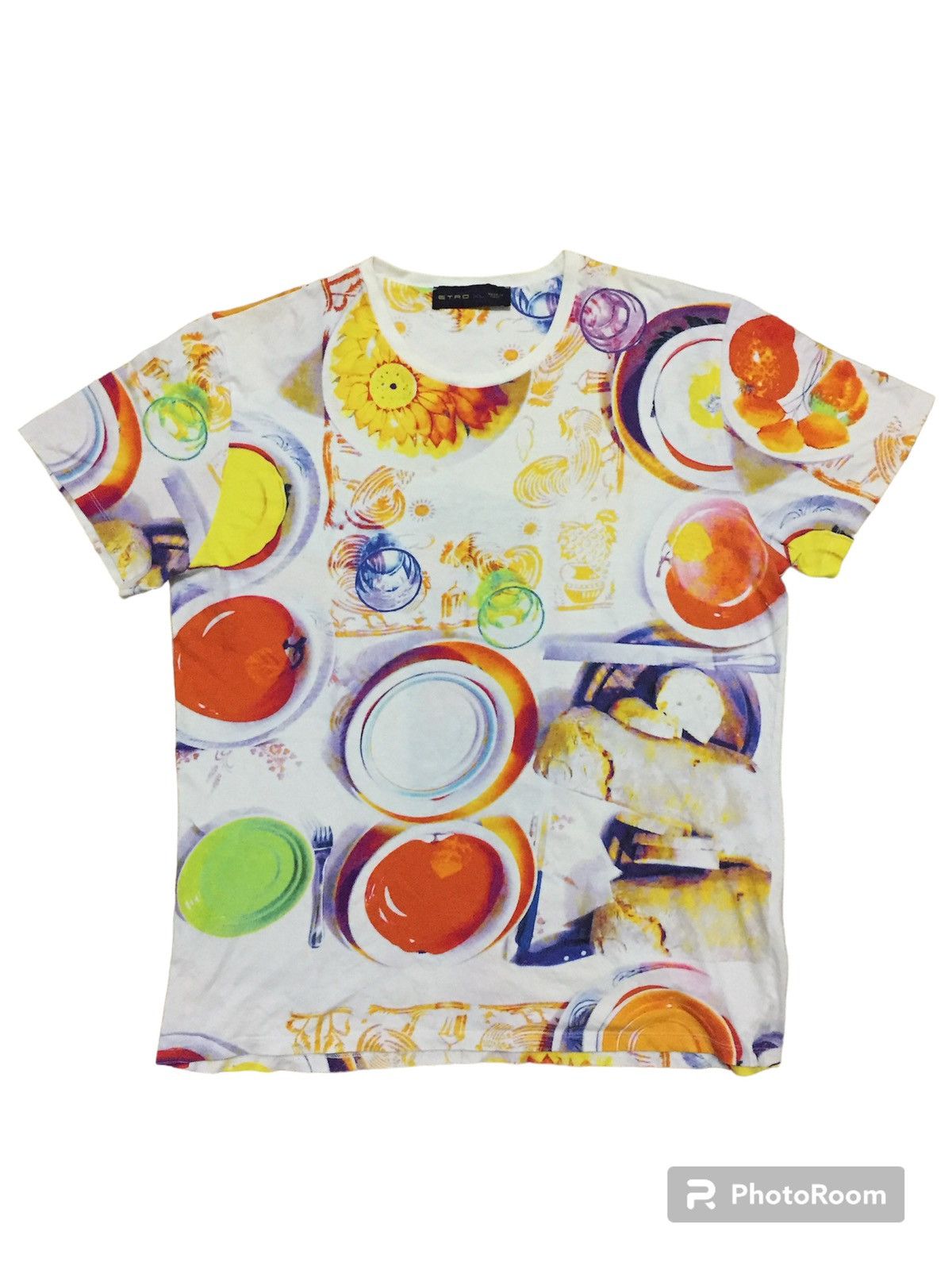 Etro Etro All-Over Graphic Print Cotton T-shirt Size US XL / EU 56 / 4 - 1 Thumbnail