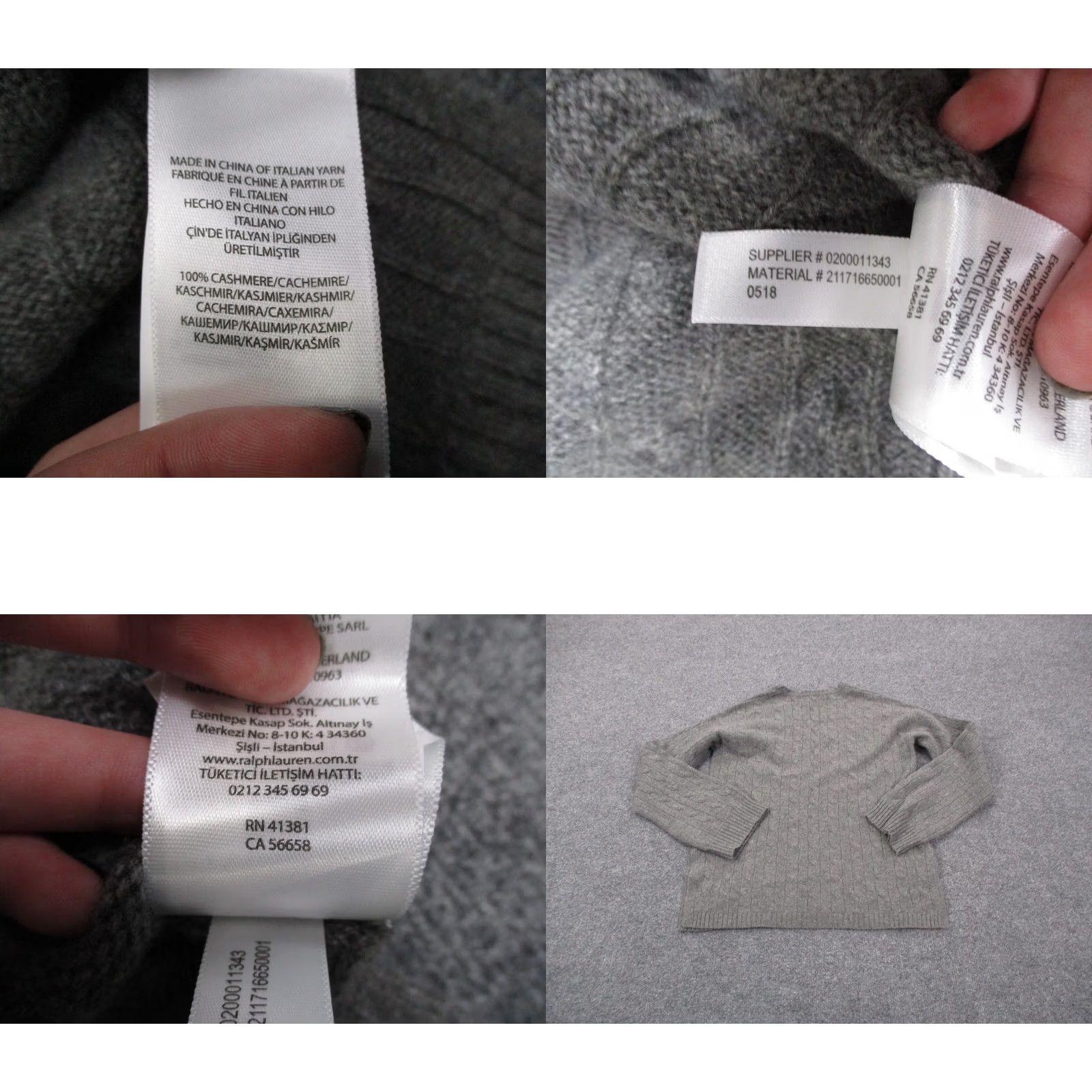 Polo Ralph Lauren Polo Ralph Lauren Sweater Womens XS Gray Cashmere Cable Knit Relaxed Lightweight Size XS / US 0-2 / IT 36-38 - 8 Thumbnail