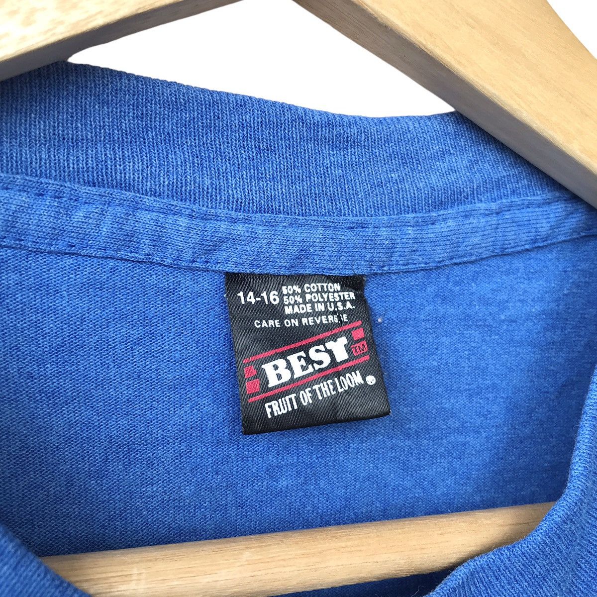Fruit Of The Loom FOTL Best USA Vintage 1980s Drugs Wording Tee Size US S / EU 44-46 / 1 - 6 Thumbnail