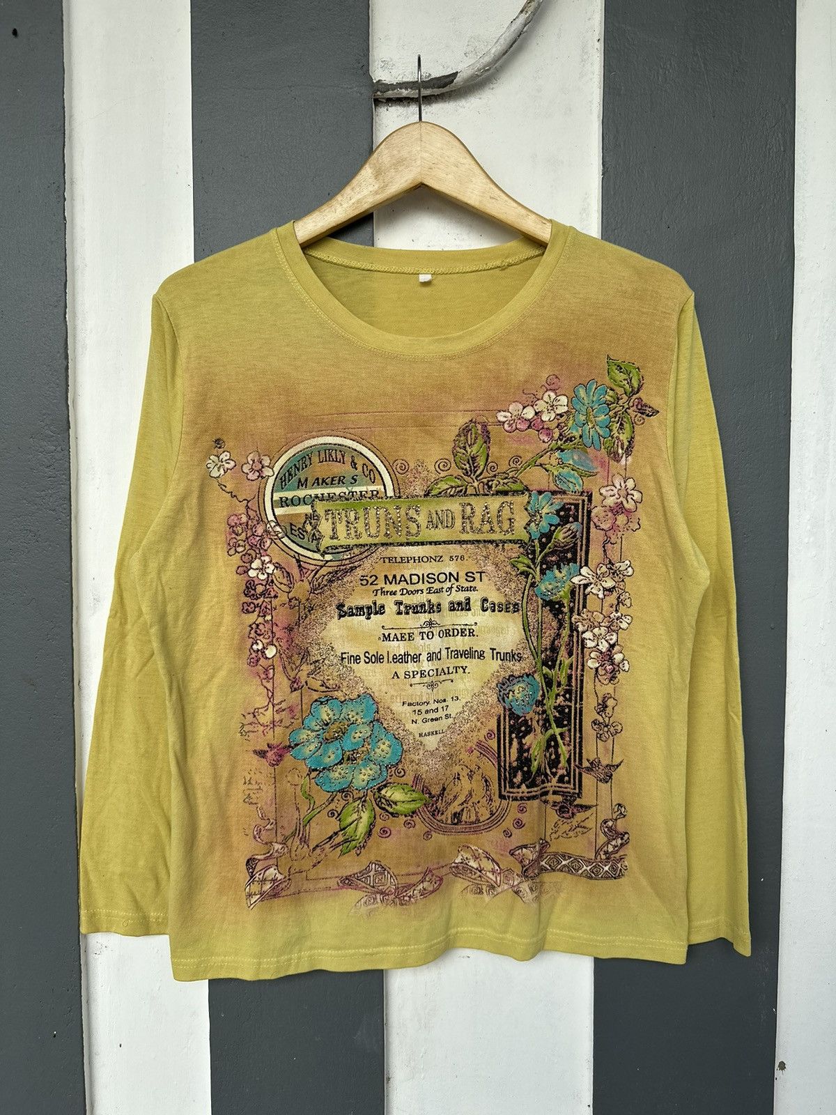 Japanese Brand SICK STYLE TRUNS AND RAG FLOWER 52 MADISON ST LONG SLEEVE Size US M / EU 48-50 / 2 - 1 Thumbnail