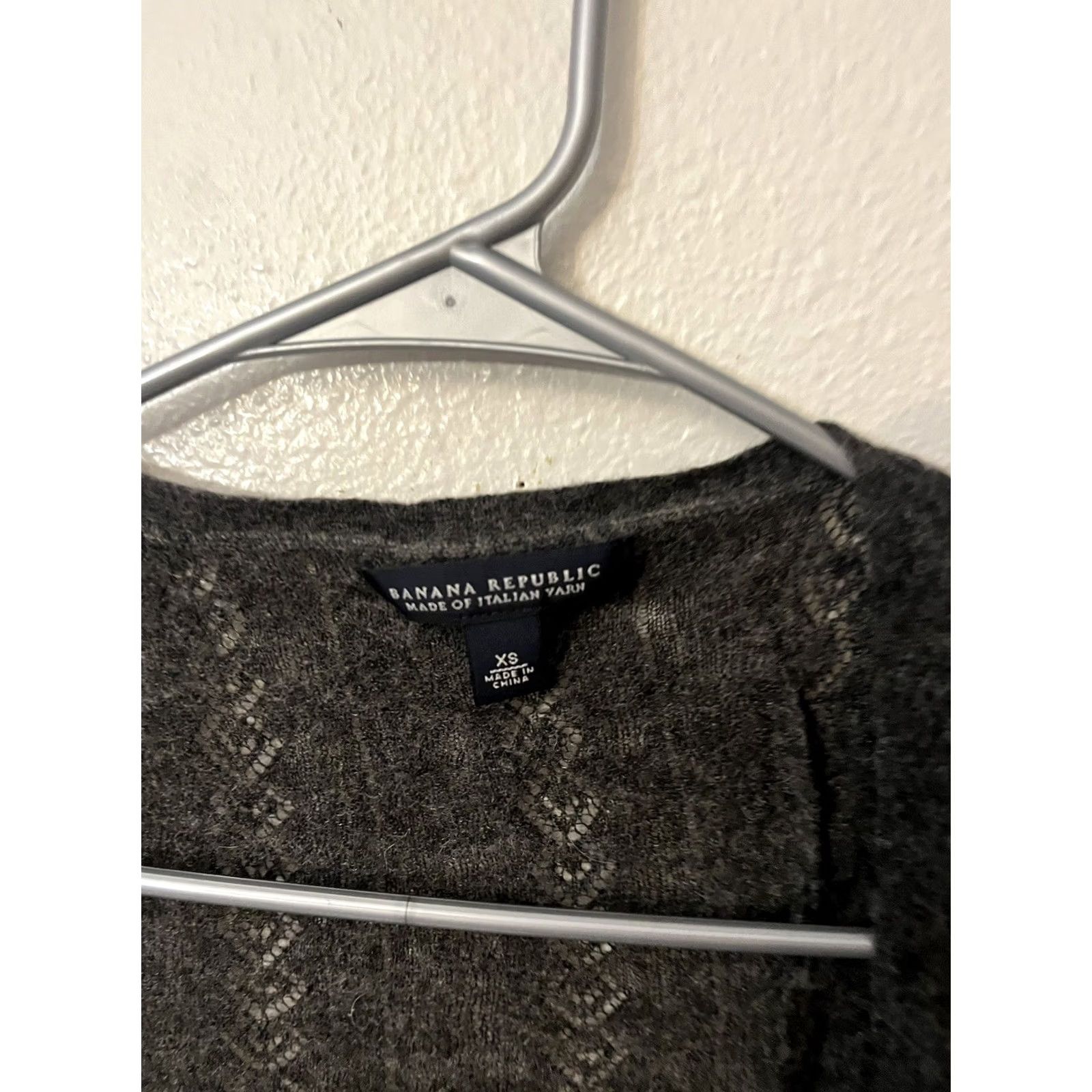 Banana Republic Banana Republic Womens Cardigan Sweater XS Gray Italian Yarn Open Front 3/4 Sleeve V-Neck Casual Cotton Blend Size XS / US 0-2 / IT 36-38 - 3 Thumbnail