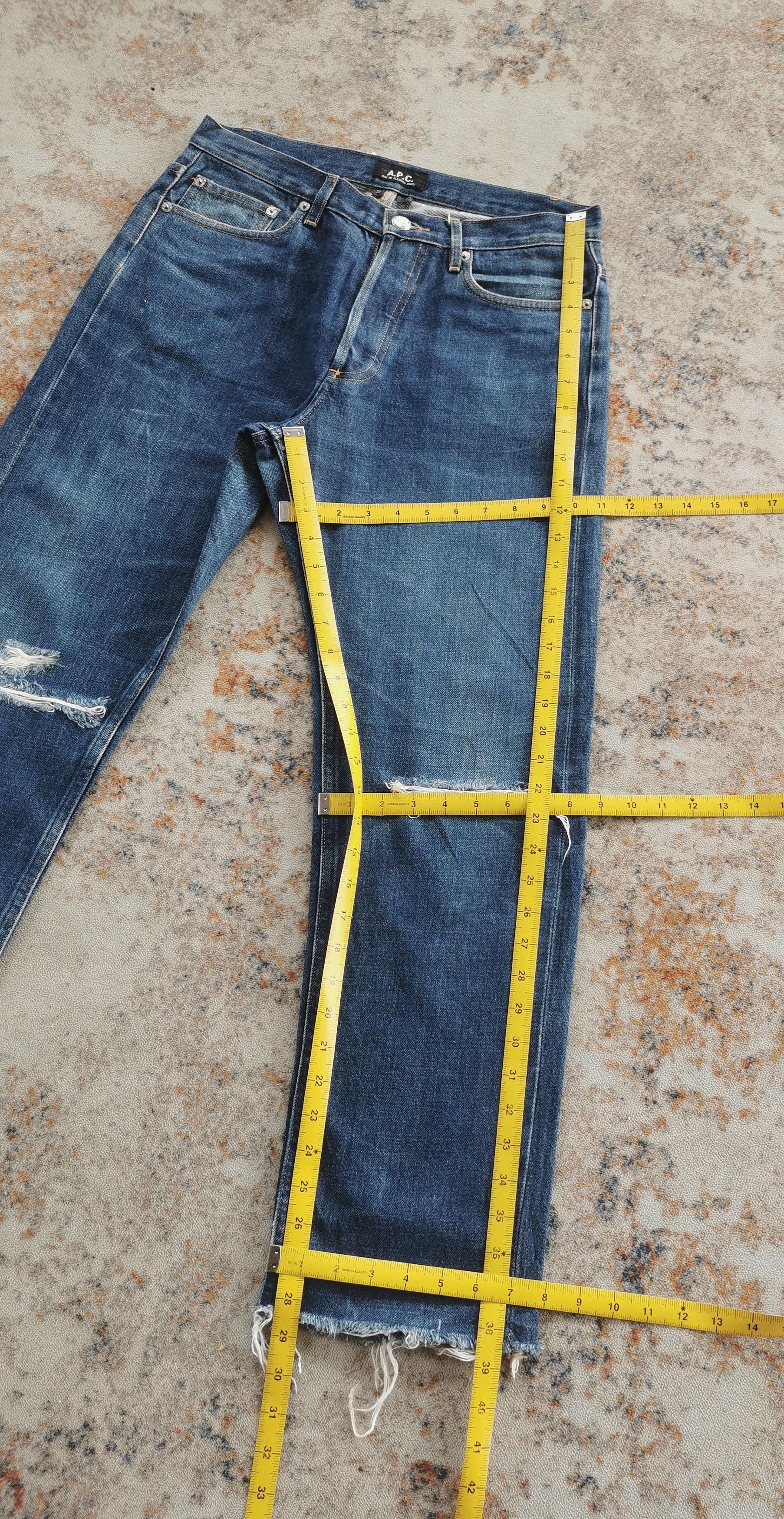 A.P.C. Vintage A.P.C. Hipster Nicely Disstressed Selvedge Jeans Size US 30 / EU 46 - 7 Thumbnail