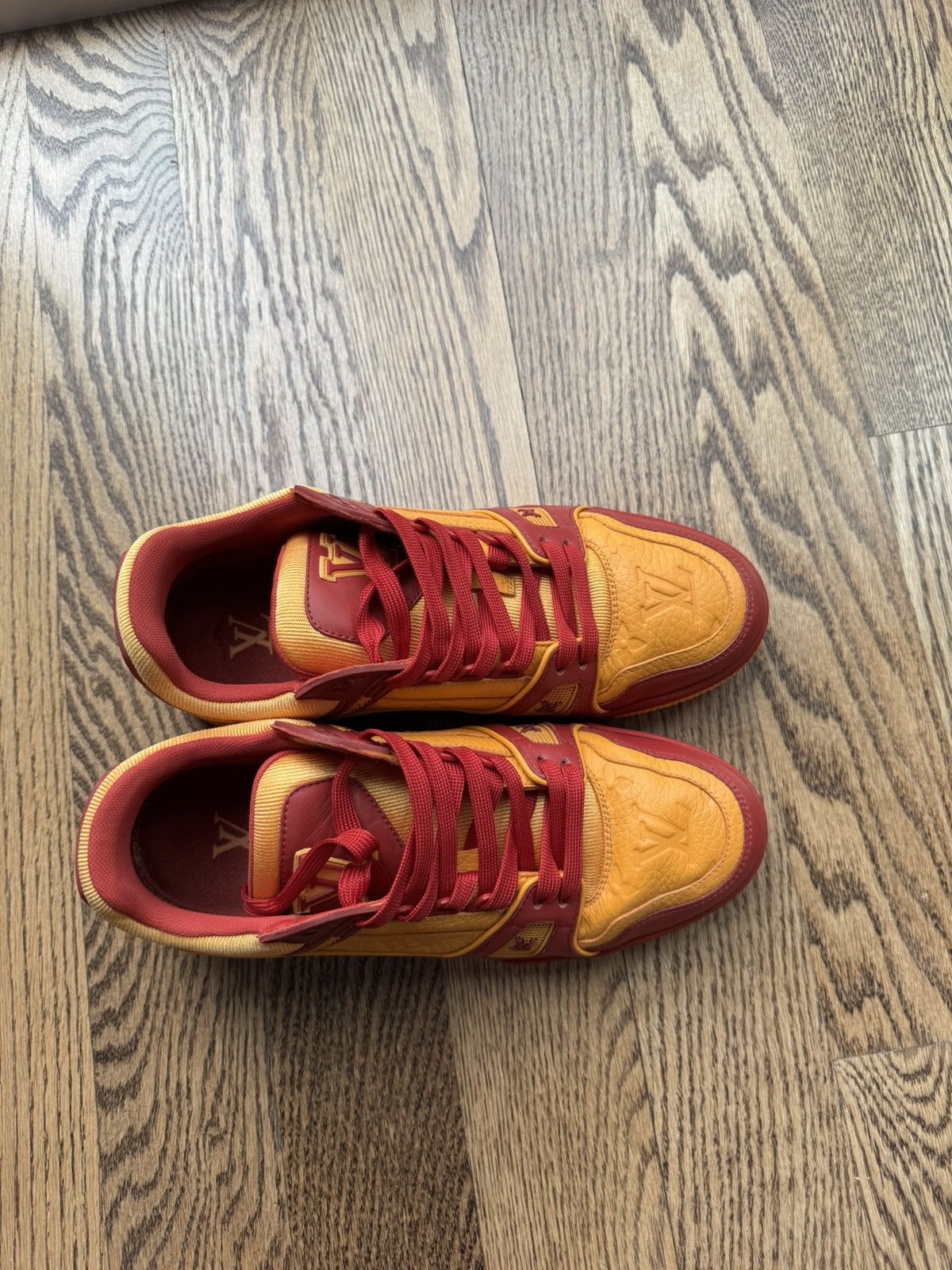 Louis Vuitton Louis Vuitton LV Trainer Virgil Abloh Red Orange 9.5 Size US 9.5 / IT 39.5 - 8 Thumbnail
