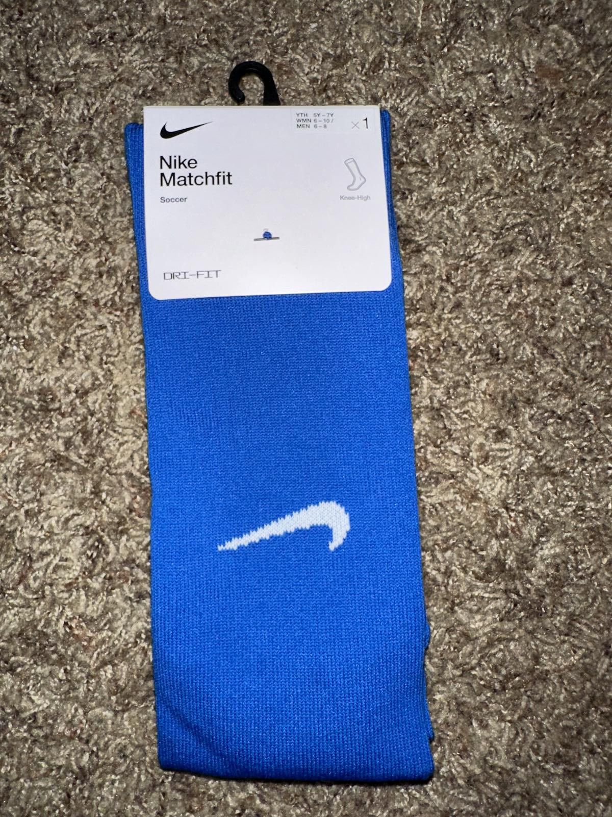Nike Nike Matchfit Knee High Blue Team Socks Size ONE SIZE - 1 Thumbnail