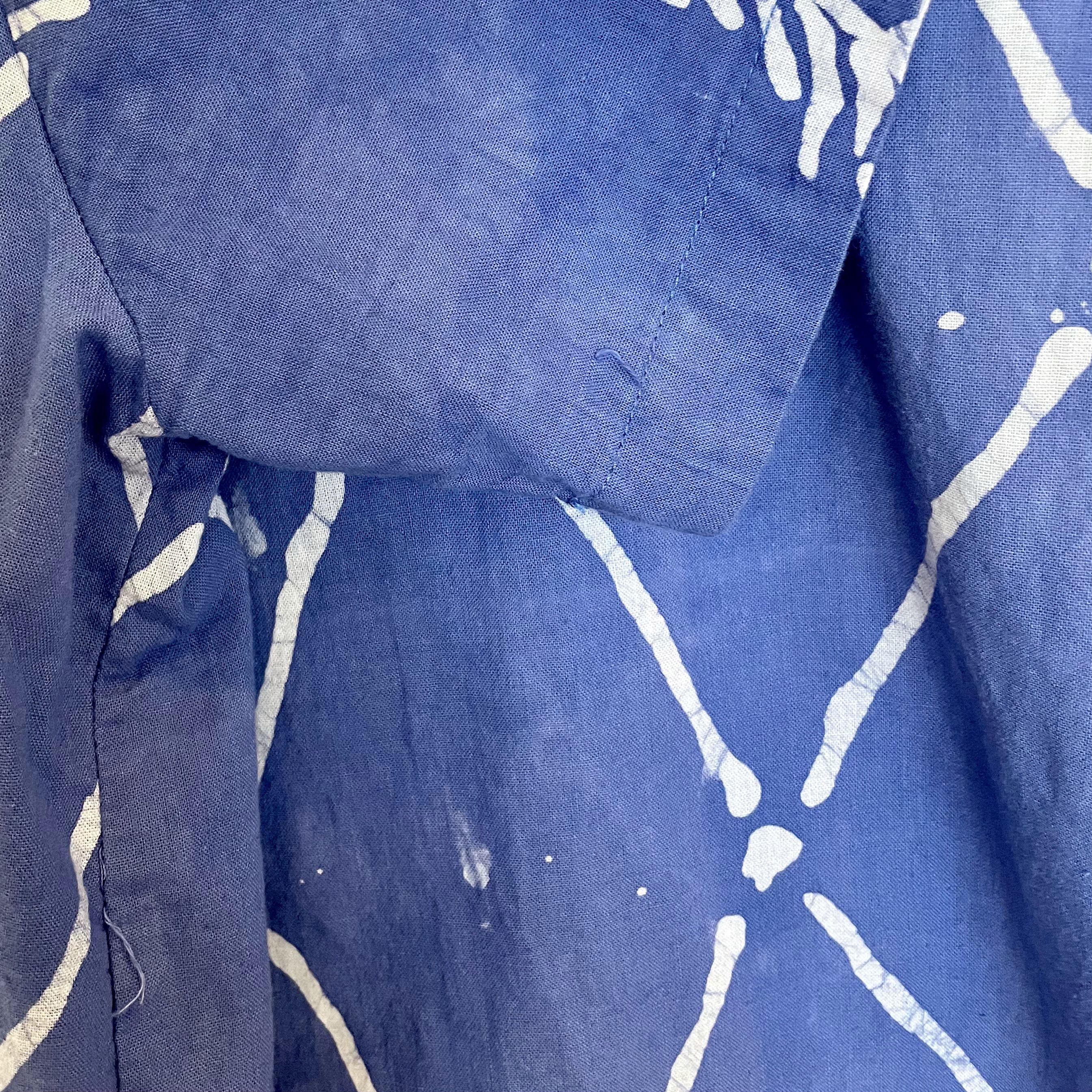 Post-Imperial Post-Imperial Azure Blue ‘Ijebu’ Adire Camp Shirt - L Size US L / EU 52-54 / 3 - 12 Thumbnail