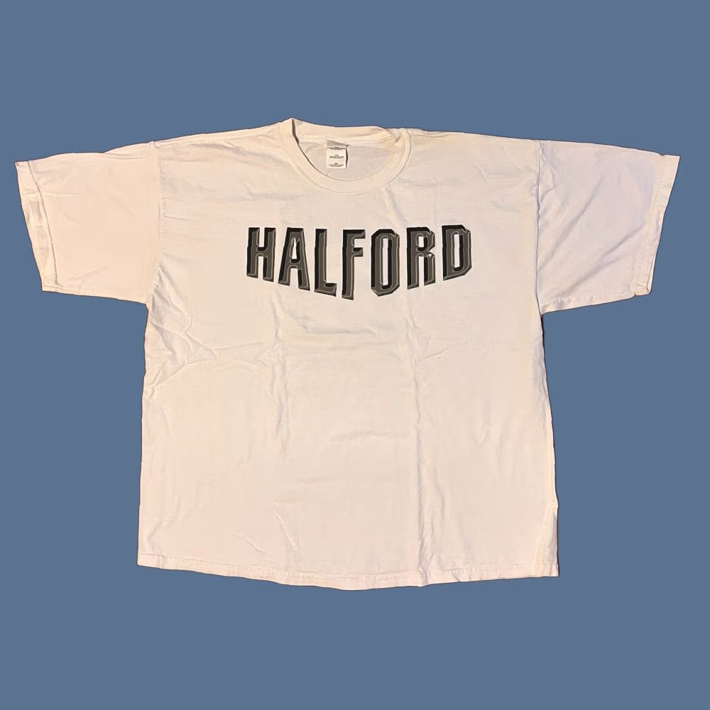 Gildan VINTAGE Rob Halford The Metal God’s Quorum Shirt Men’s 2XL White T-Shirt Band Metal Rock Graphics Logo 2000s Mens Size US XXL / EU 58 / 5 - 1 Thumbnail