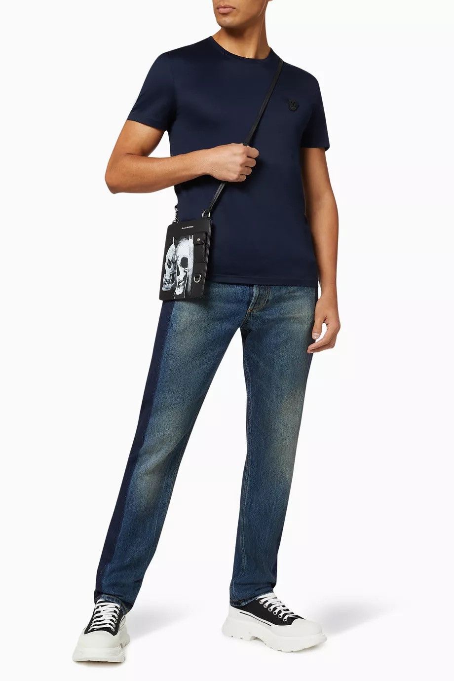 Alexander McQueen ALEXANDER MCQUEEN Scull Patch Logo Cotton Jersey T-shirt Size US M / EU 48-50 / 2 - 2 Thumbnail
