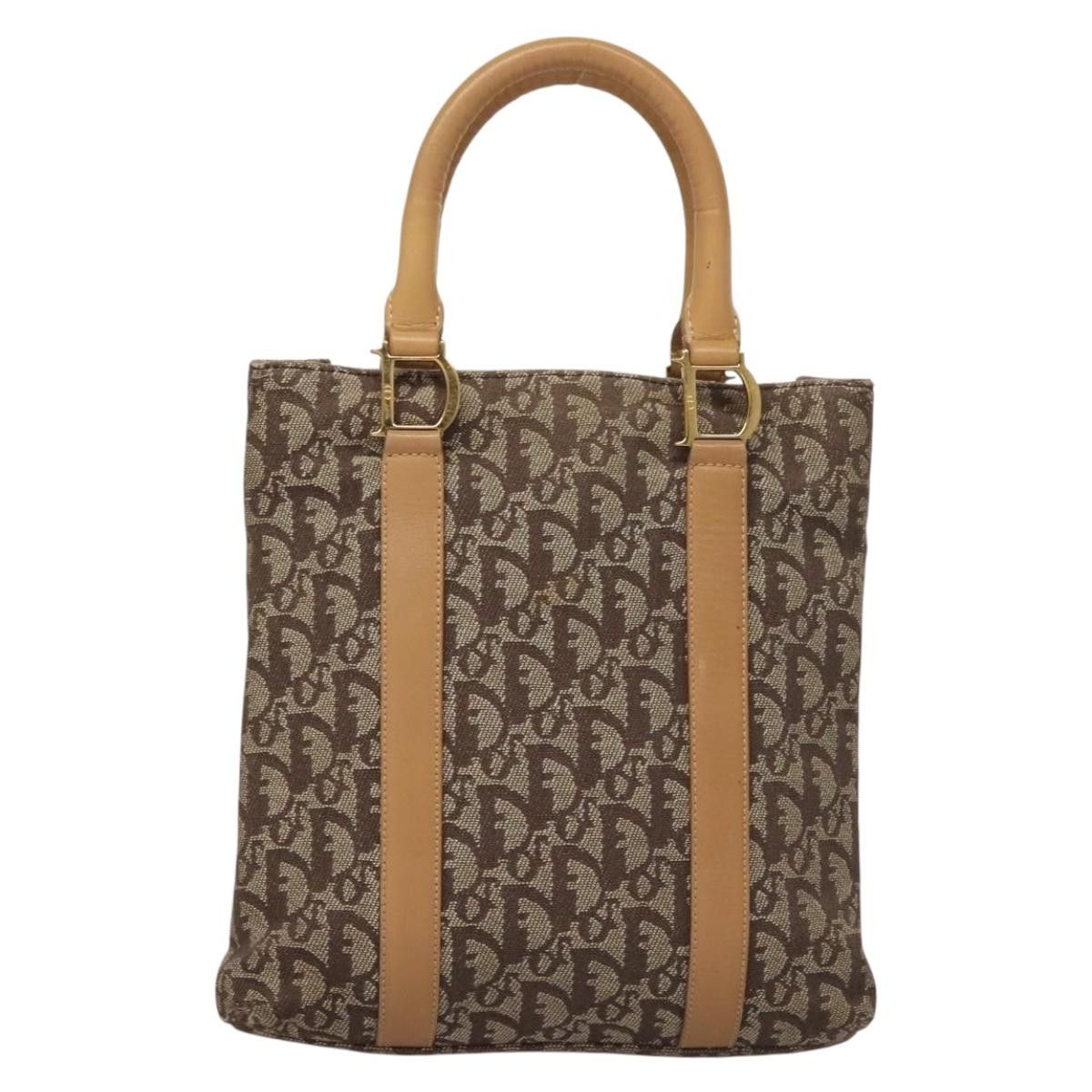 Dior DIOR Trotter Canvas Hand Bag Brown Gold Size ONE SIZE - 2 Thumbnail