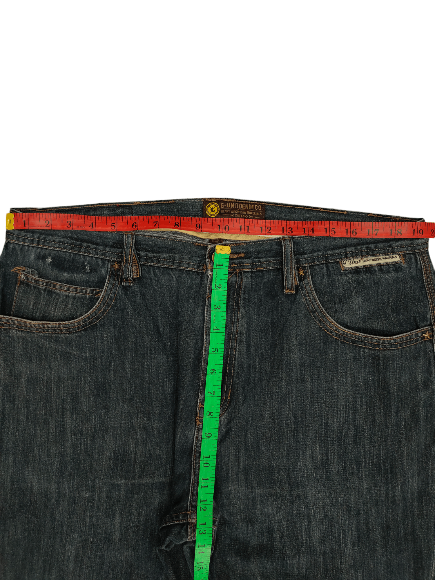 Ecko Unltd. Baggy Jeans G-Unit Medal Embroidered Denim Wide Leg Jnco Y2k Size US 38 / EU 54 - 8 Thumbnail