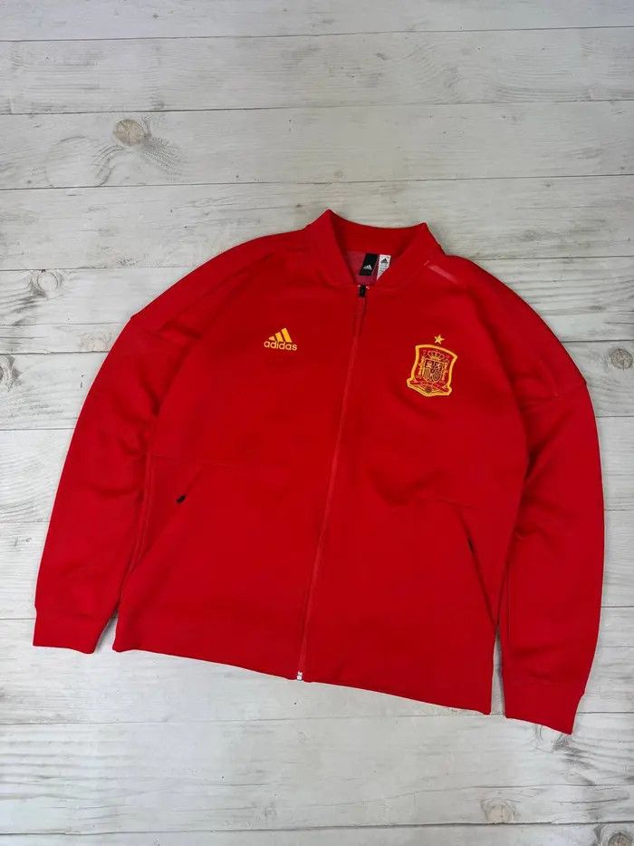 Adidas Adidas Spain 2018 2019 Track Jacket Football Soccer Size US L / EU 52-54 / 3 - 1 Thumbnail