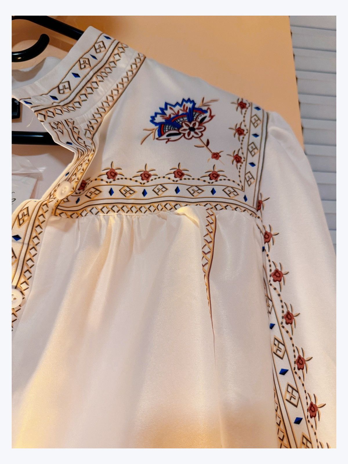 Other Boho Embroidered Cream Tunic – Visstyle – Size L – Brand New Size L / US 10 / IT 46 - 5 Thumbnail
