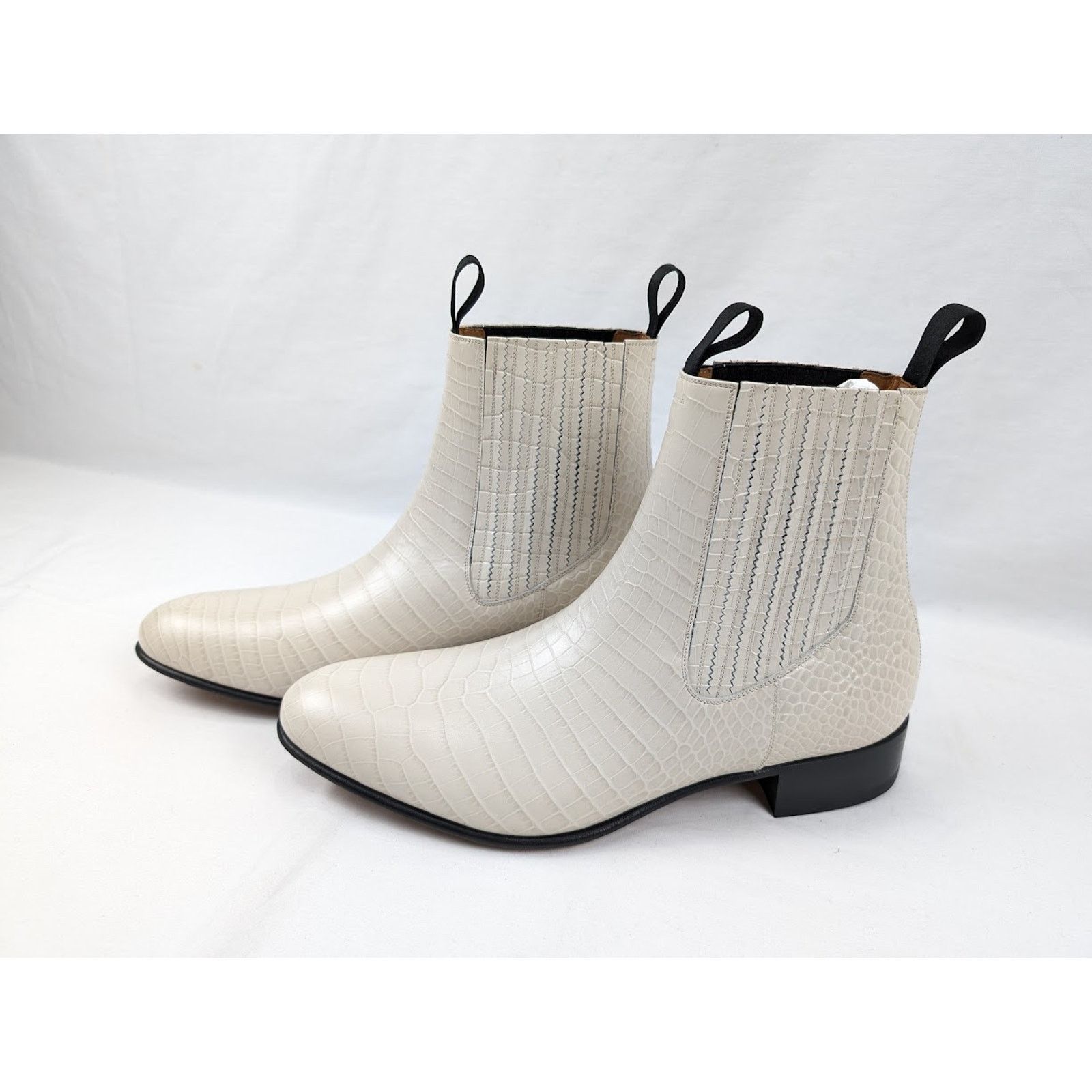 Tom Ford o1rshd1 Alligator-embossed Leather Boots in Ivory Size US 13 / EU 46 - 13 Thumbnail