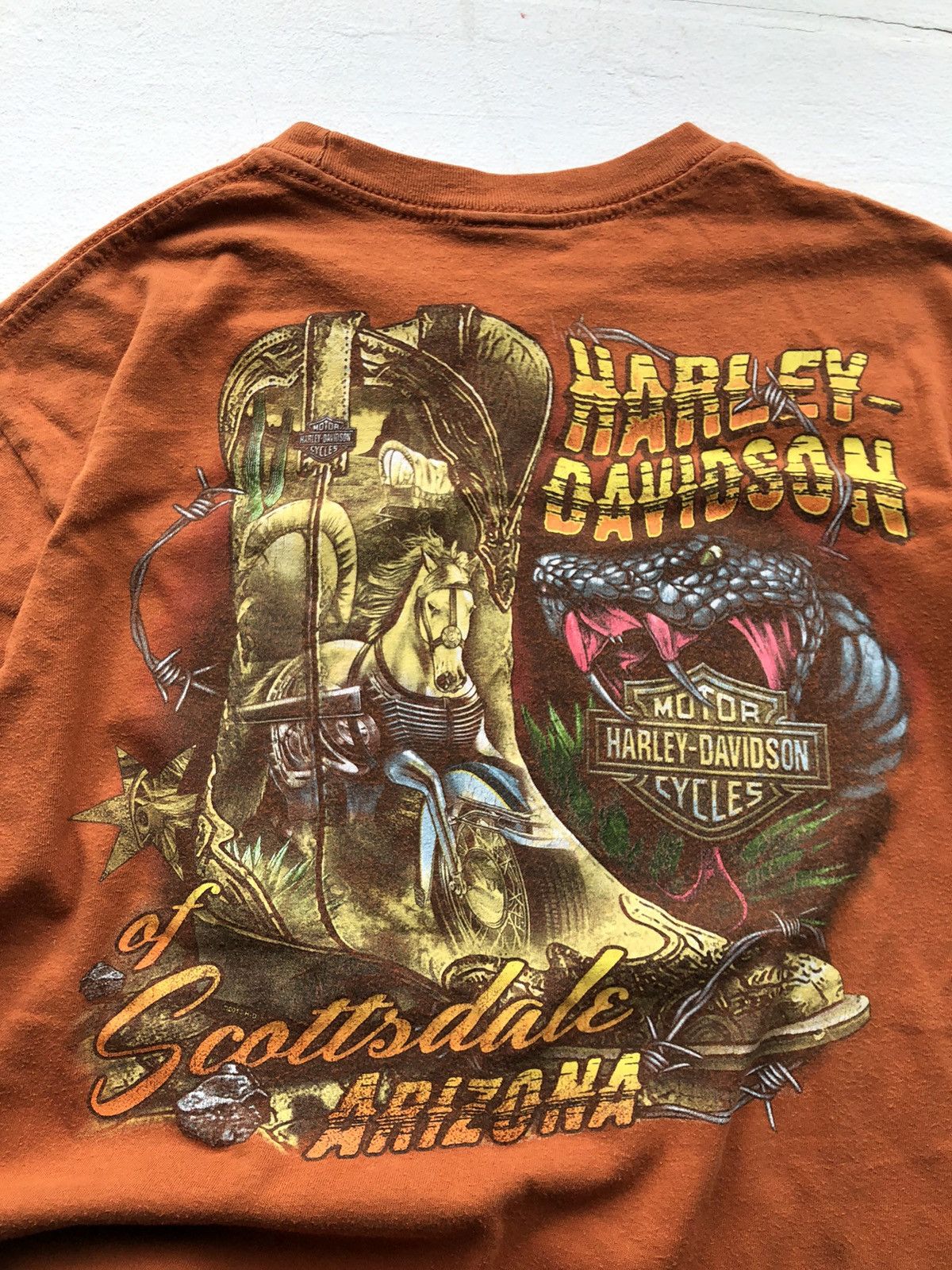 Band Tees × Harley Davidson × Vintage Harley Davidson Legendary Quality Arizona Scottsdale Size US M / EU 48-50 / 2 - 3 Thumbnail