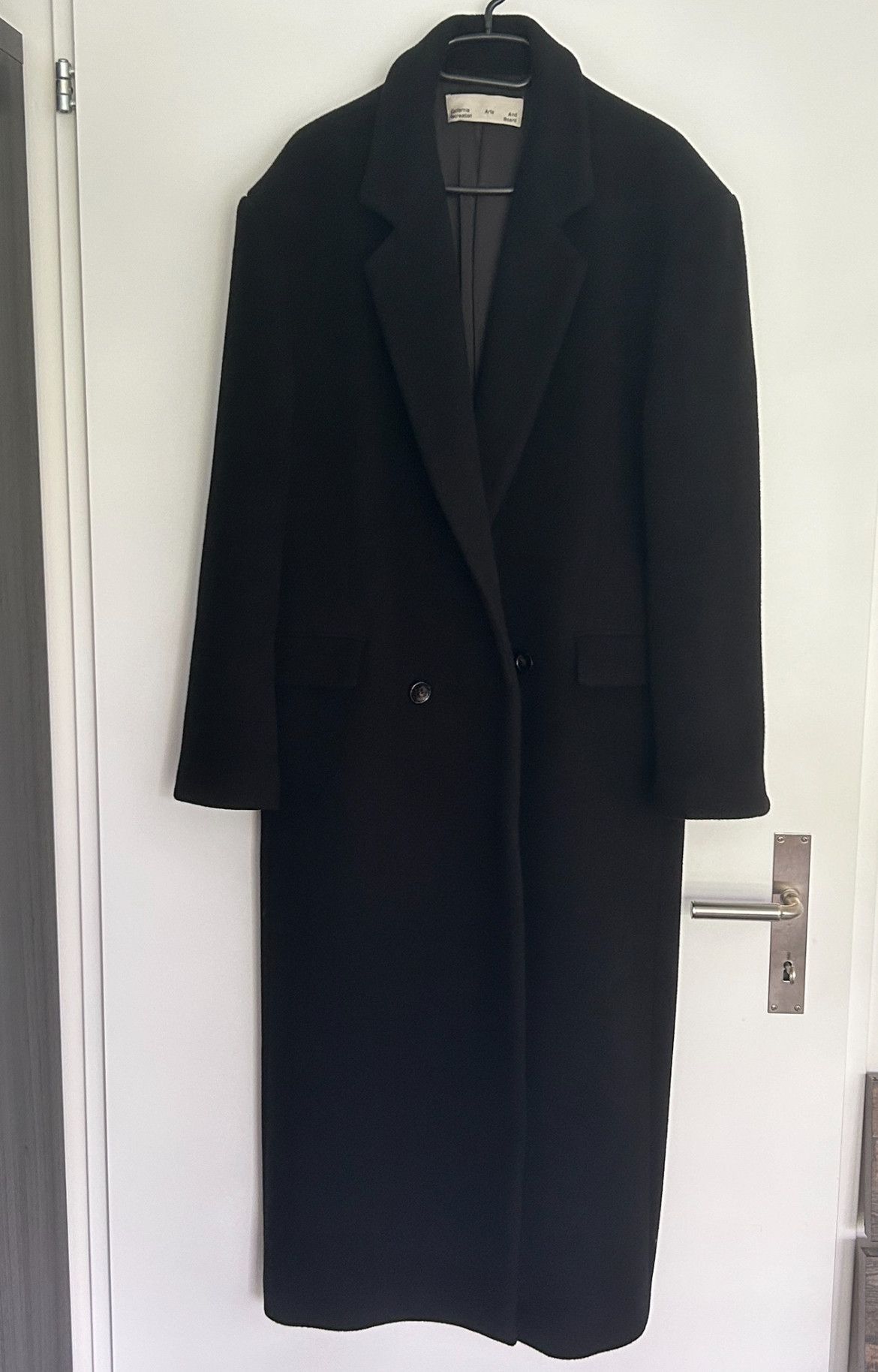 image of California Arts Manhattan Oversized Overcoat | Black, Men's (Size Medium)
