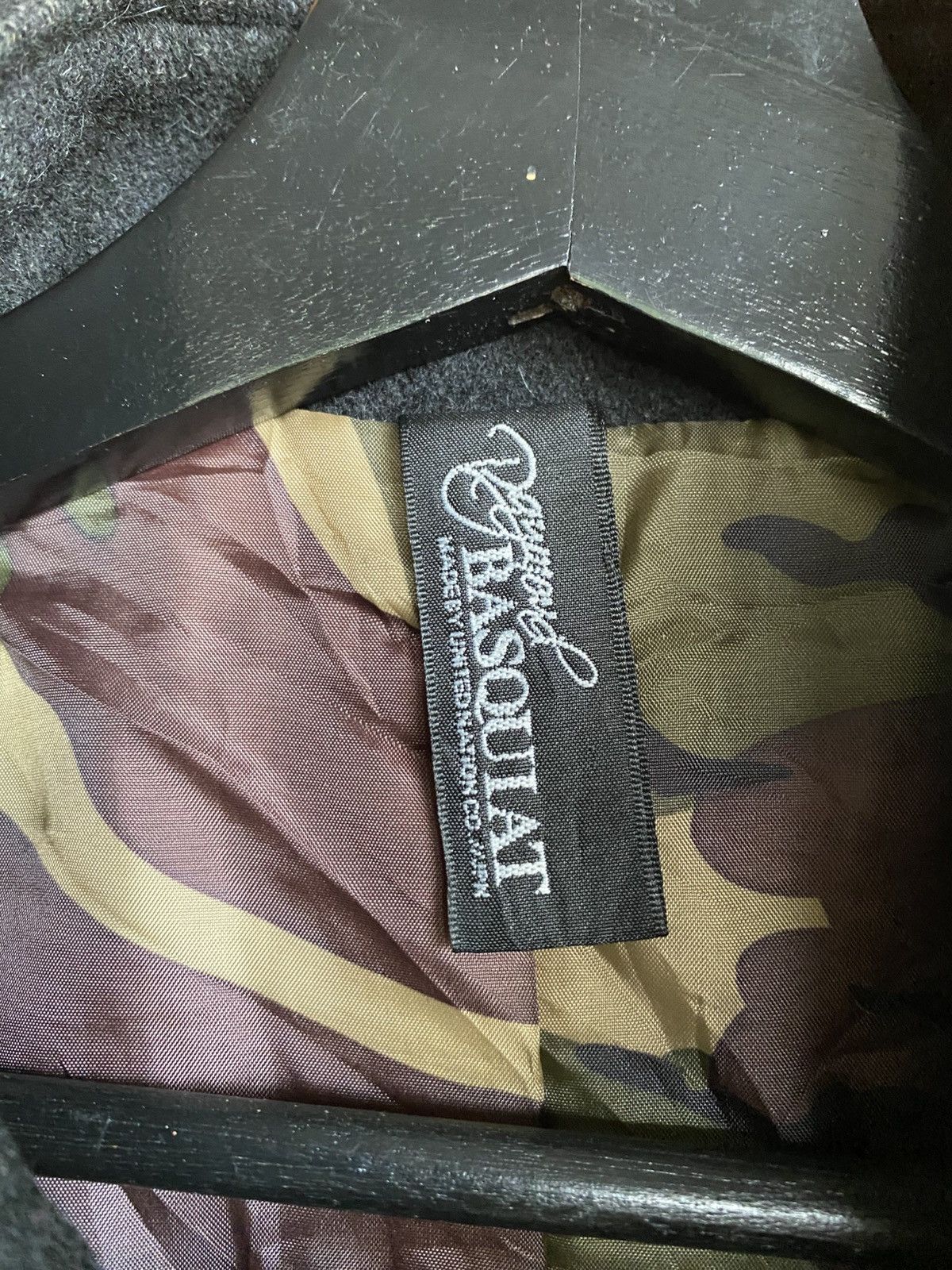 Japanese Brand Vintage Military-Style Black Wool Jacket with Camo Lining Size US M / EU 48-50 / 2 - 12 Thumbnail