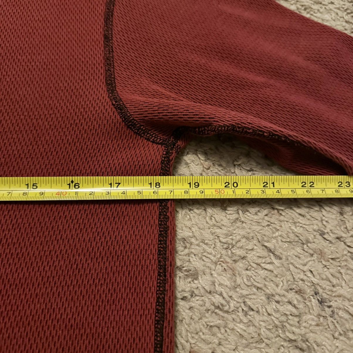 Vintage DARK RUST RED THERMAL SHIRT! Size US M / EU 48-50 / 2 - 8 Thumbnail