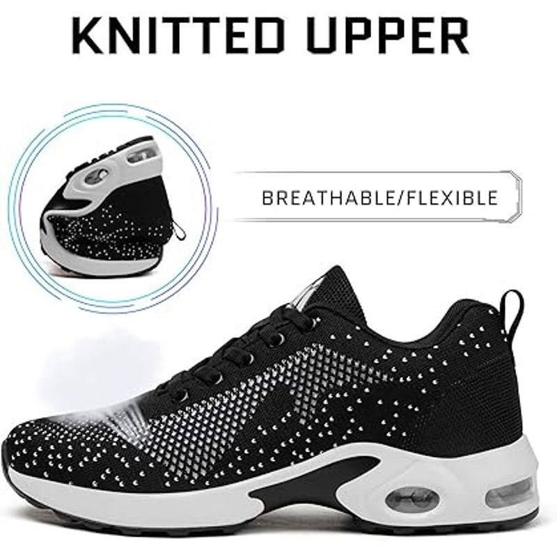 Other Mishansha Women's Size 7 Black White Air Cushion Sneakers Size US 7 / IT 37 - 2 Thumbnail