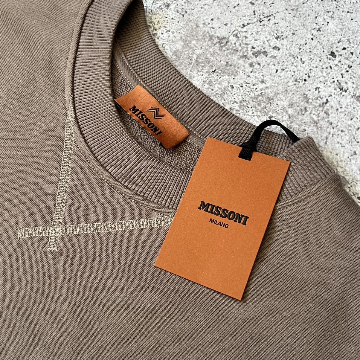 Missoni NEW Missoni Milano Zigzag Panel Crewneck Sweatshirt Size US M / EU 48-50 / 2 - 4 Thumbnail