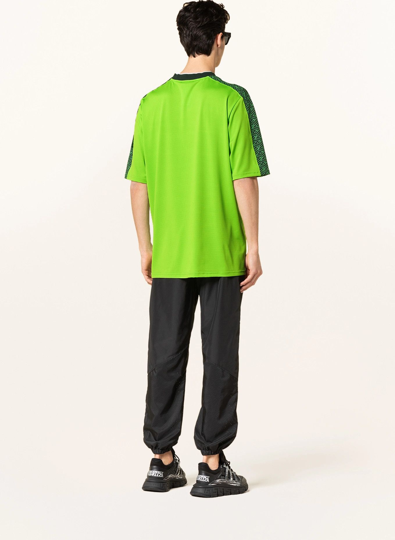 Versace o1y0525 Logo V-neck T-Shirt in Green/Black Size US XS / EU 42 / 0 - 3 Thumbnail