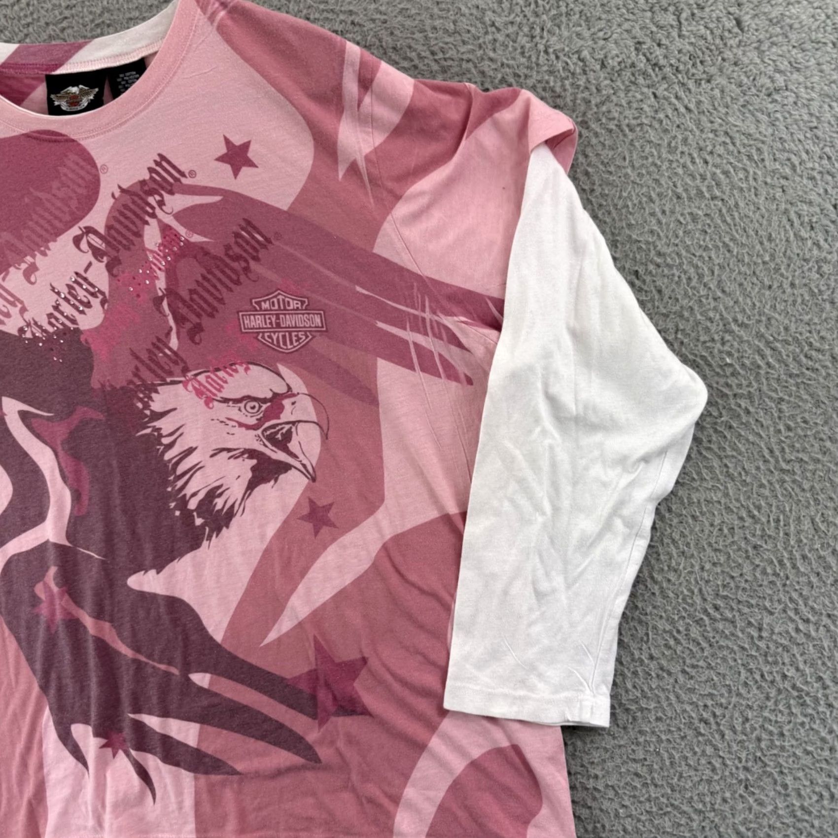 Harley Davidson Harley Davidson Shirt Womens 2W Pink Women Screaming Eagle Long Sleeve Motorcycle USA Size XS / US 0-2 / IT 36-38 - 5 Thumbnail