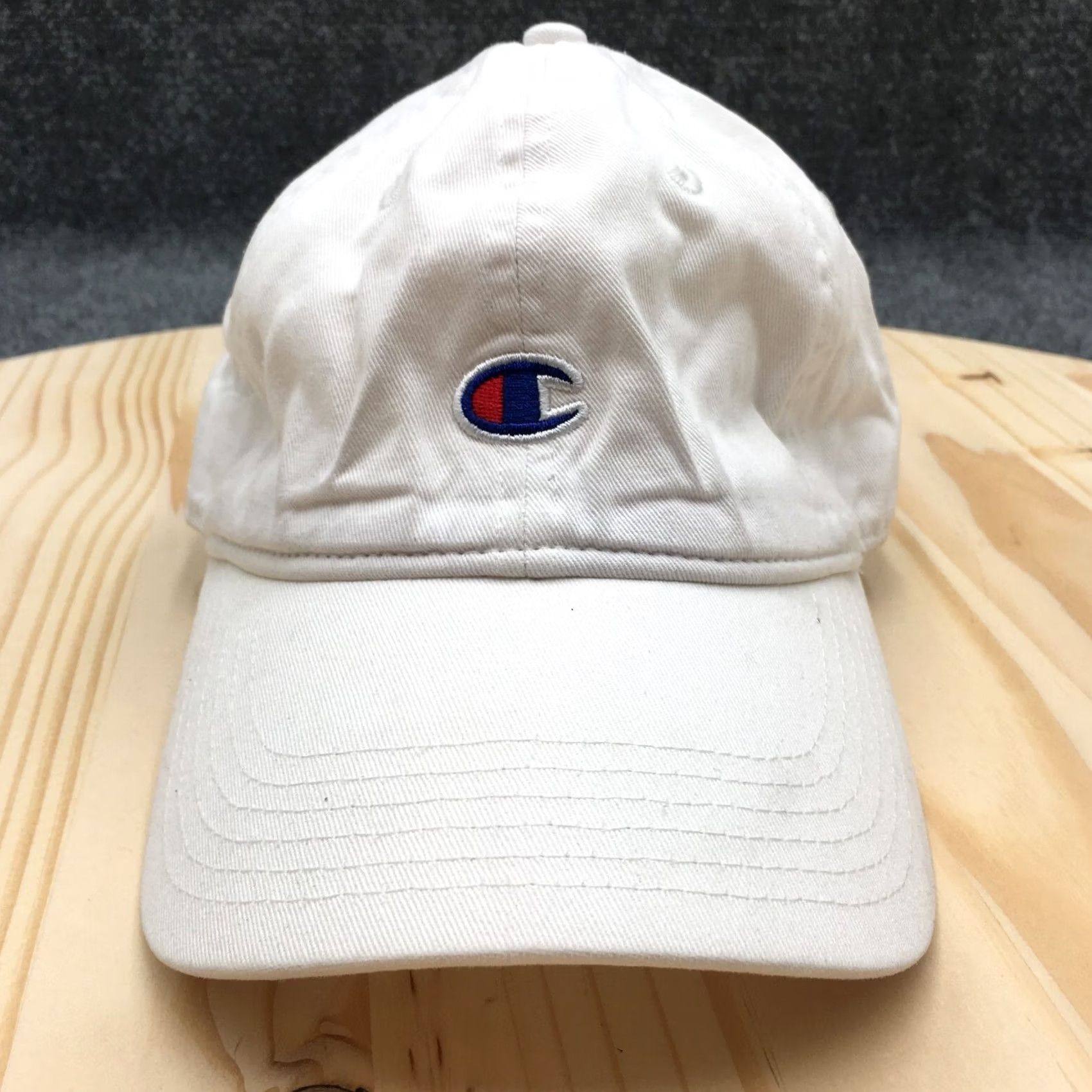 Champion Champion Baseball Cap Hat Mens White One Size Curved Brim Embroidered Logo Size ONE SIZE - 2 Thumbnail