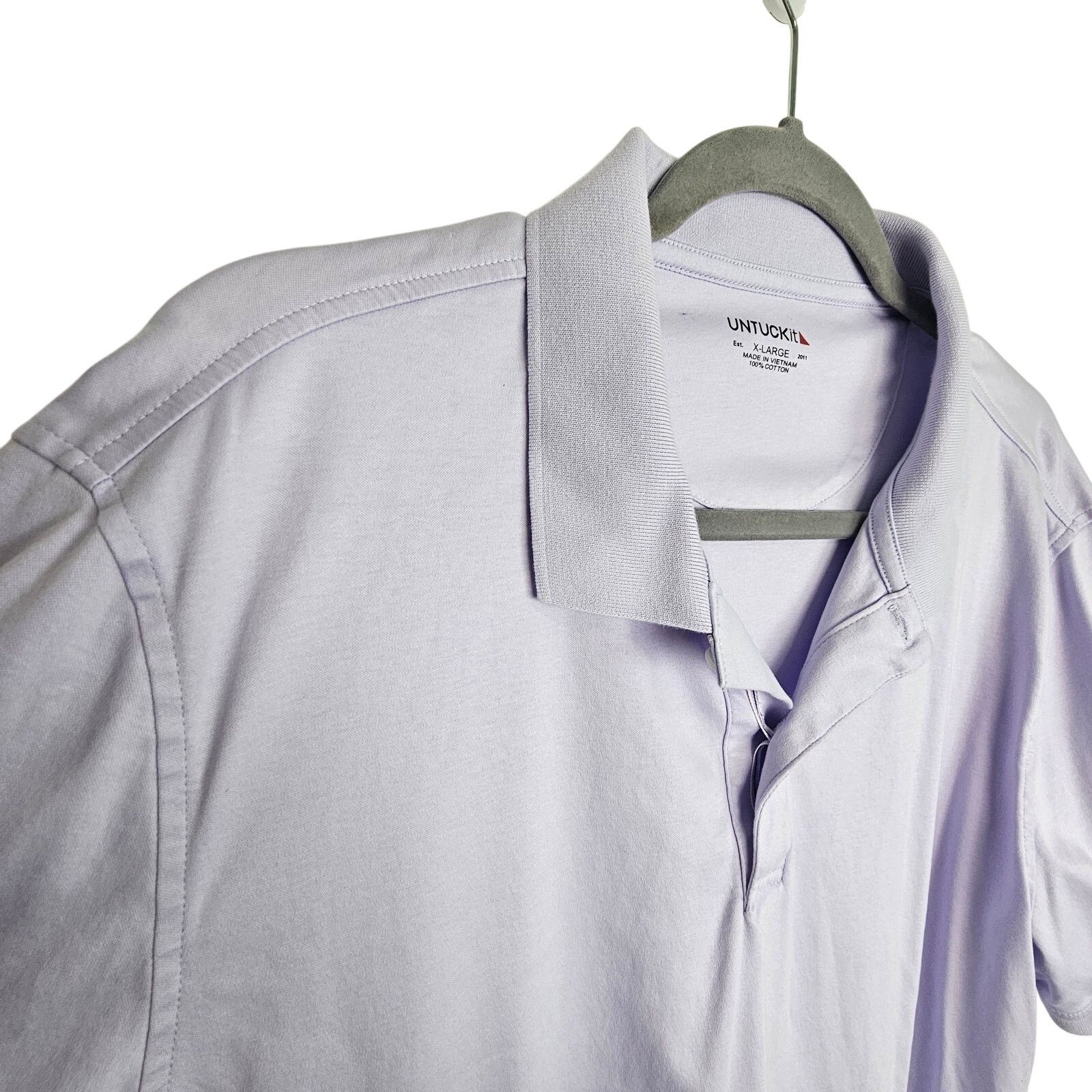 UNTUCKit Untuckit Polo Shirt Lavender Short Sleeve Collared Shirt XL Size US XL / EU 56 / 4 - 5 Thumbnail