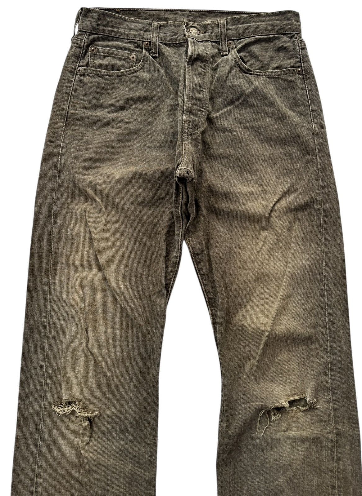 Kapital THRASHED Rusty Brown Levis 501 Distress Denim Rick Owens Size US 30 / EU 46 - 5 Thumbnail