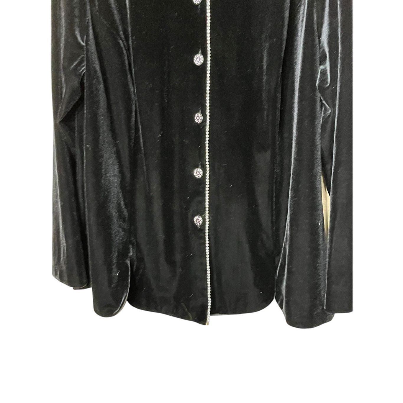 Other Vintage Ronni Nicole II By Ouida Black Velvet Rhinestone But Size 3XL / US 20-22 - 3 Thumbnail