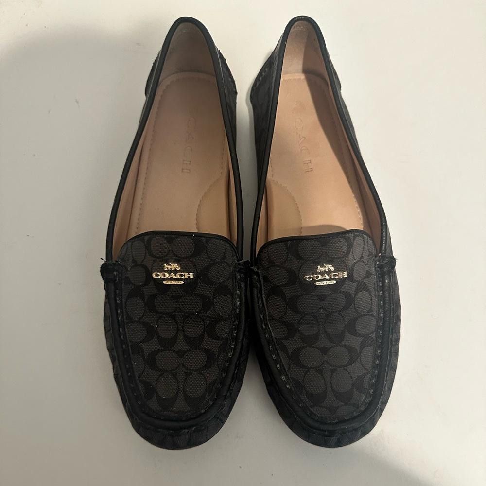 Coach Coach Marley Driver Leather Canvas Black Gray Loafer 8.5 Size US 8.5 / IT 38.5 - 2 Thumbnail